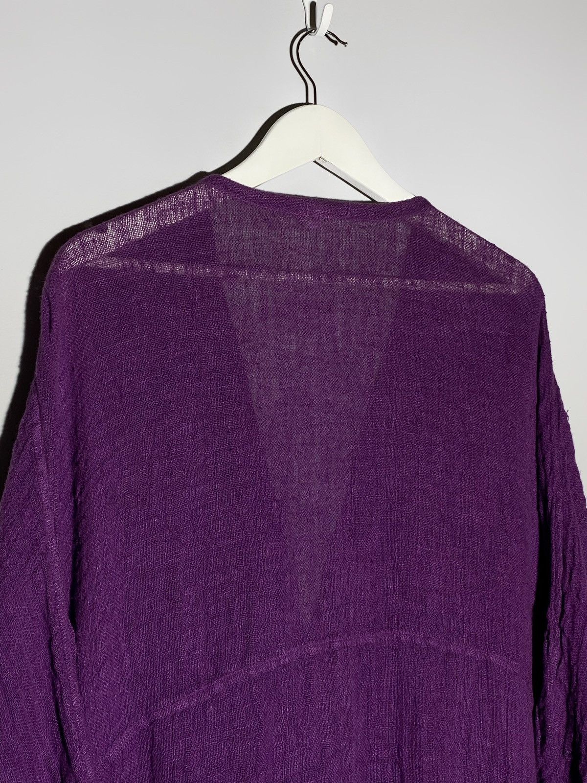 Other Grizas Lightweight Purple Linen Cardigan Size L / US 10 / IT 46 - 12 Thumbnail