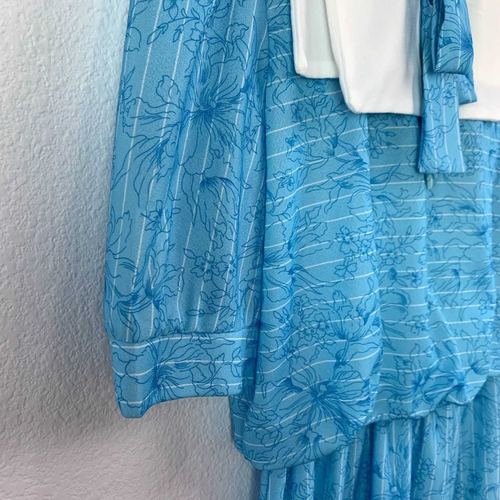 Vintage VINTAGE KR of NY Blue White Modest Secretary Blouson Dress Size 16 Size XXL / US 16-18 / IT 52-54 - 4 Thumbnail