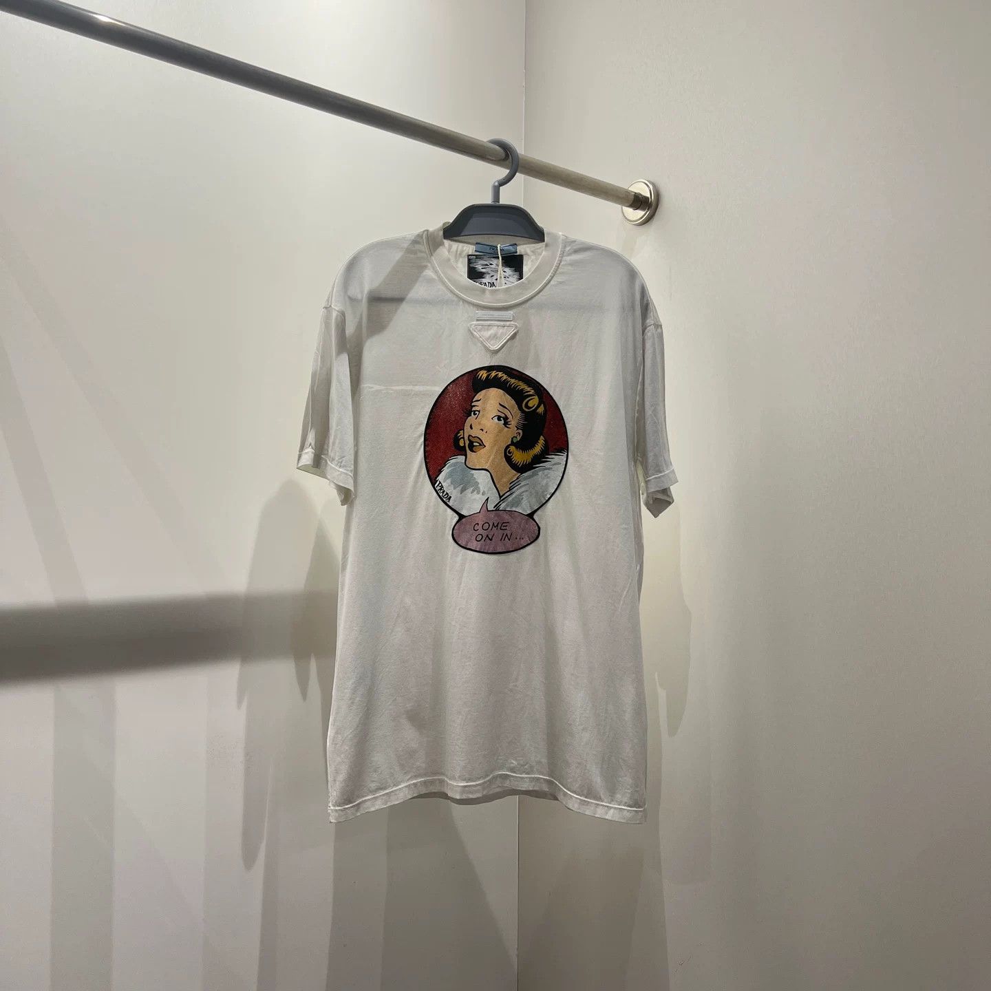Prada Prada Cotton White T-Shirt M Women Size M / US 6-8 / IT 42-44 - 1 Thumbnail