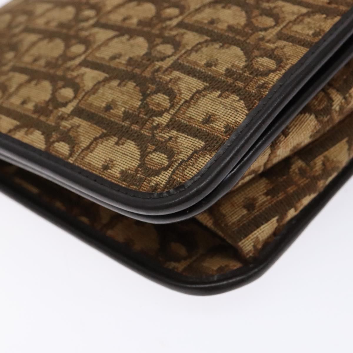 Dior DIOR Trotter Canvas Shoulder Bag Brown Gold Size ONE SIZE - 9 Thumbnail