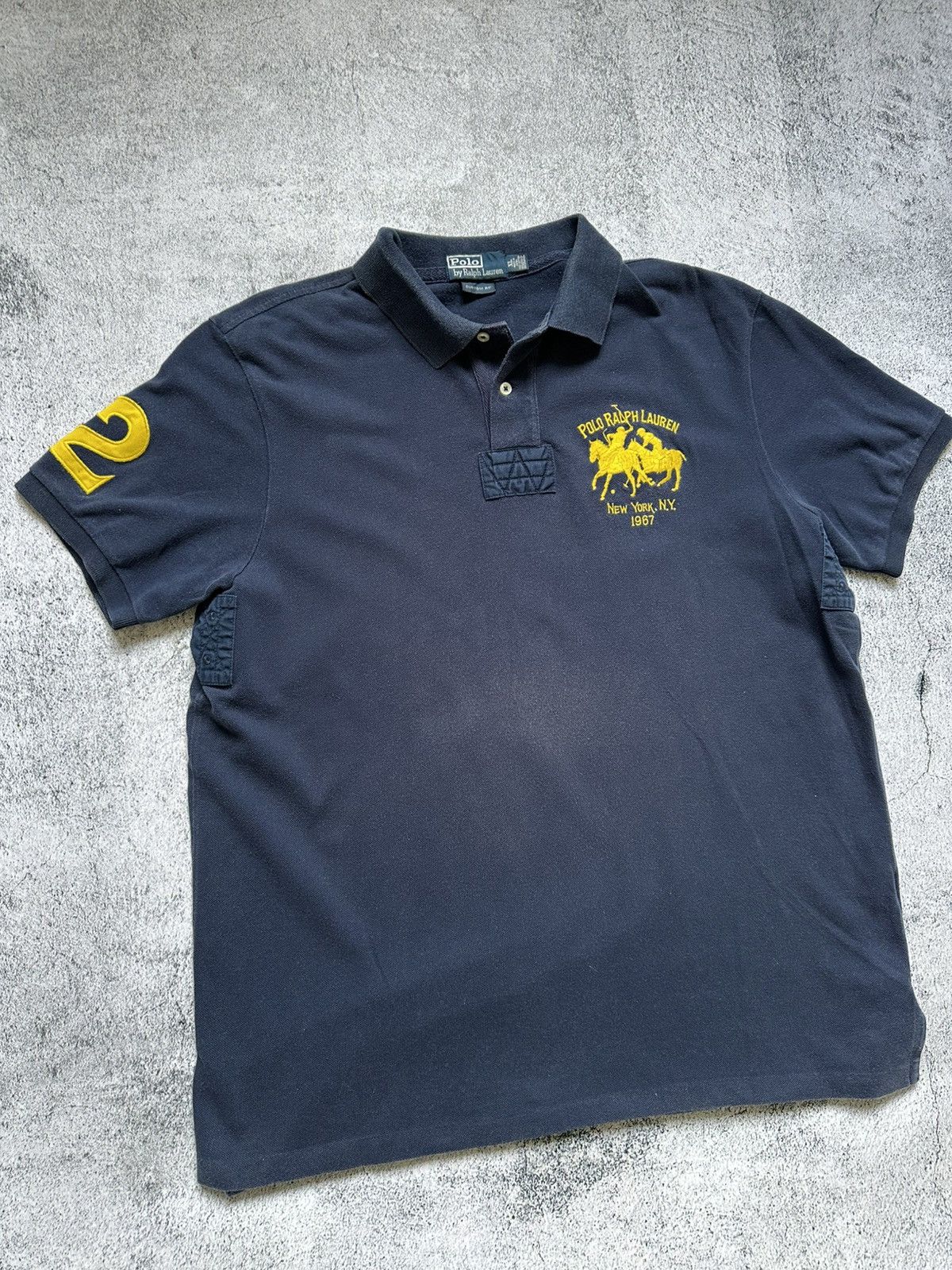 Polo Ralph Lauren Vintage Polo Ralph Lauren Polos Big Logo Yellow Y2K Size US XL / EU 56 / 4 - 6 Thumbnail