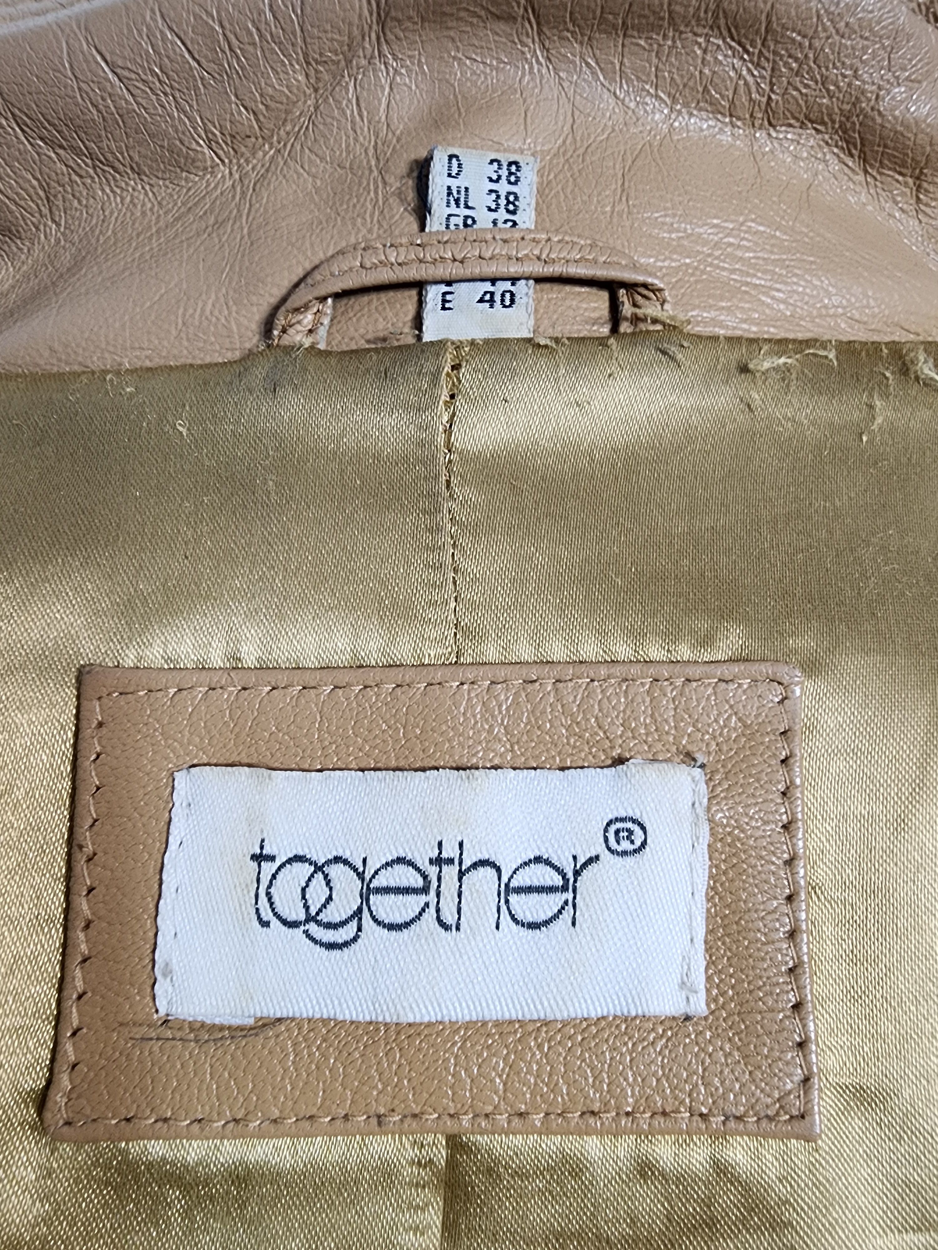 Genuine Leather Brown Leather Sport Jacket: Women's Genuine Leather Zip-Up Size M / US 6-8 / IT 42-44 - 8 Thumbnail