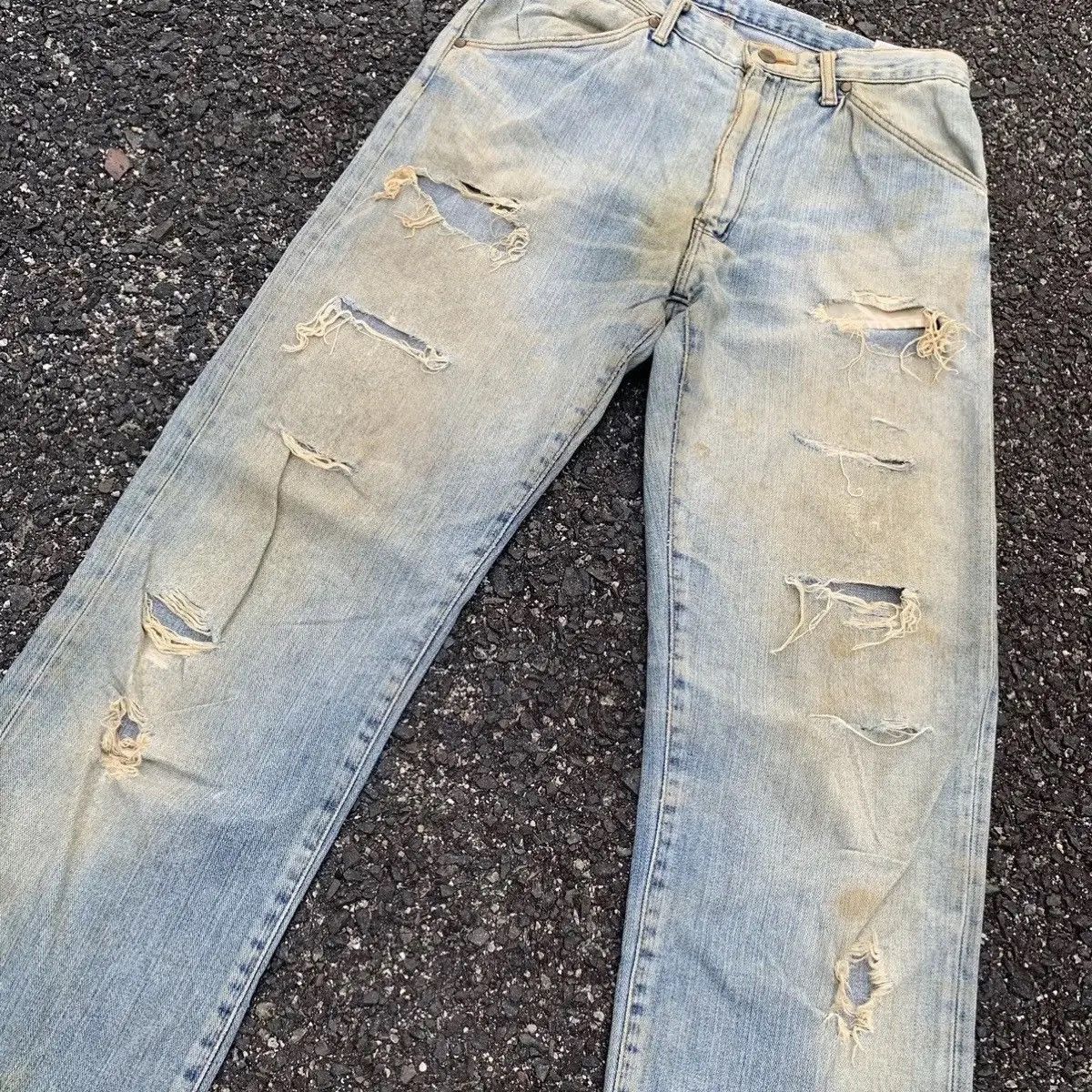 Vintage ‼️ SUPER RIPPED‼️ Vtg Maverick By Blue Bell Jean 31x32 Pants Size US 31 - 5 Thumbnail