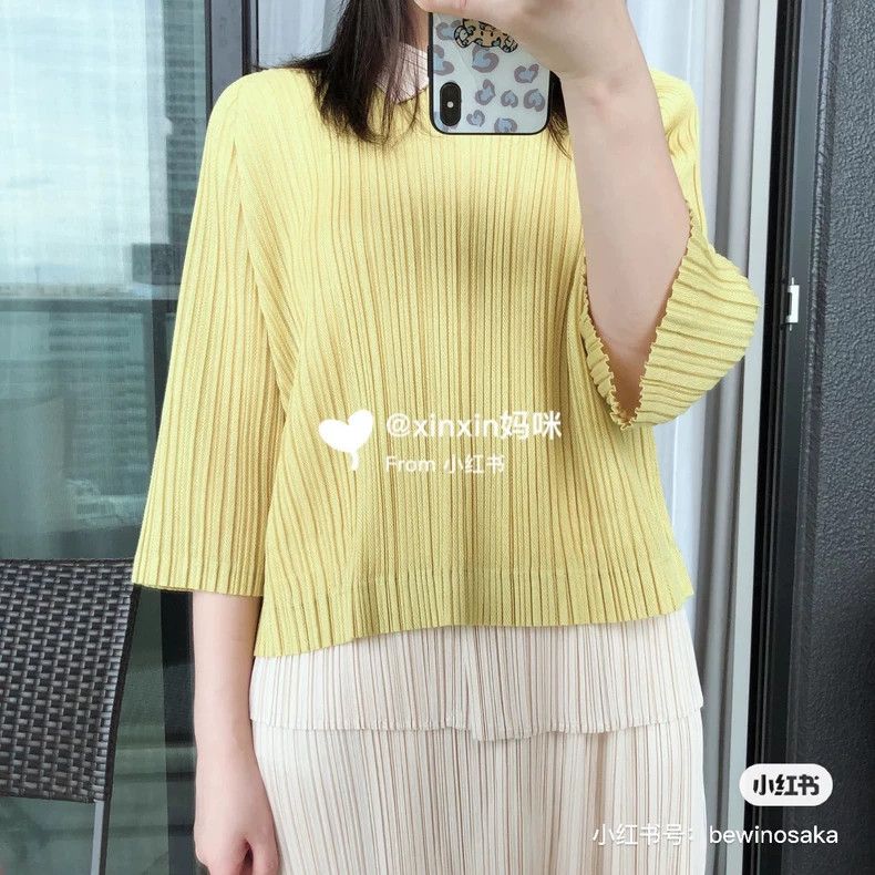 Issey Miyake Issey Miyake size:3 Ginger yellow pleated long-sleeved shi Size XS / US 0-2 / IT 36-38 - 4 Thumbnail