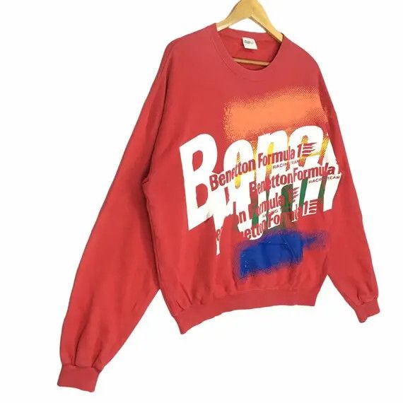 Benetton Vtg 80' BENETTON FORMULA 1 Racing Team Sweatshirt Grand Prix Size US L / EU 52-54 / 3 - 3 Thumbnail