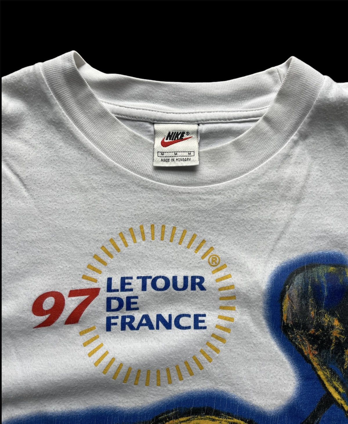 1997 Nike Le Tour De France White vintage print tee t-shirt