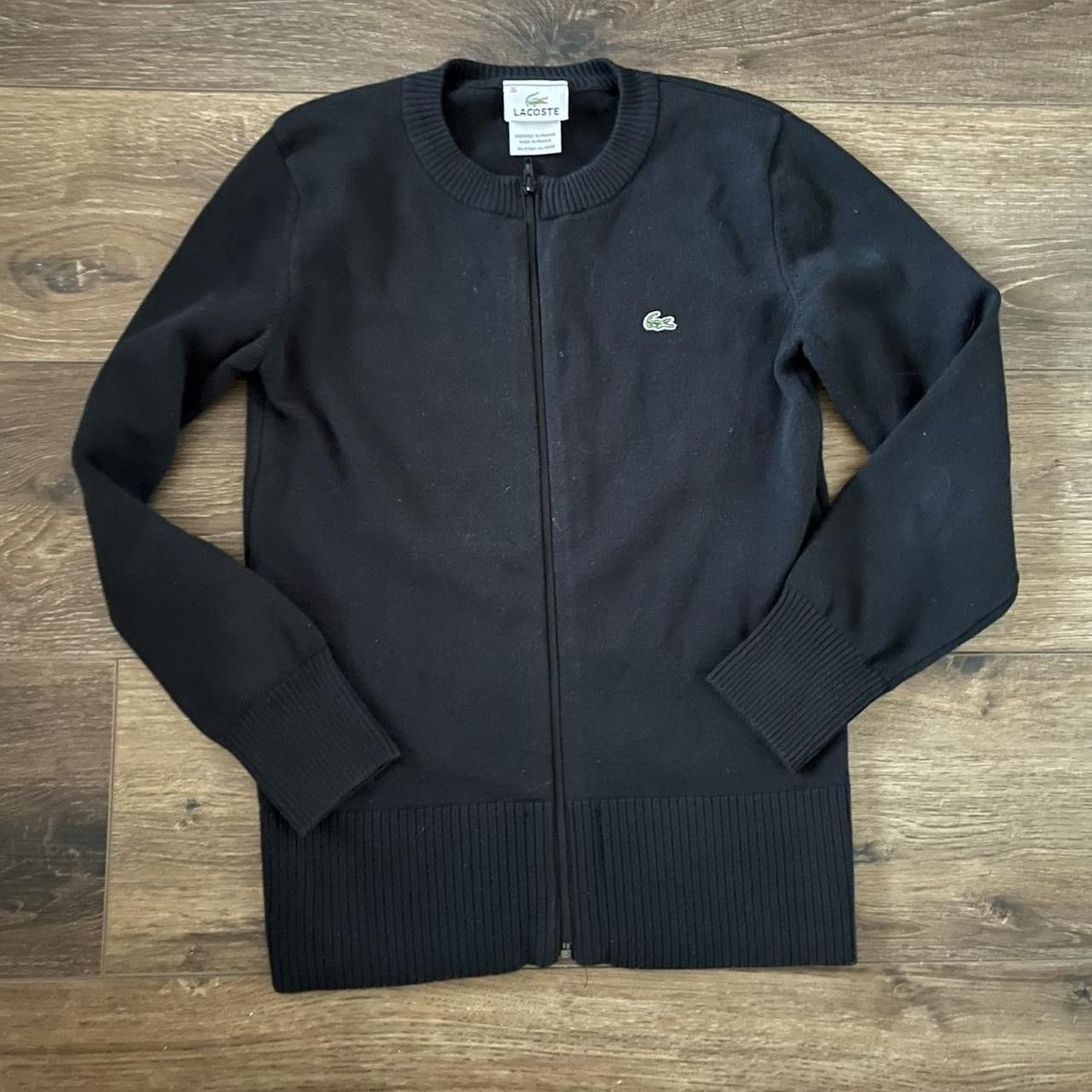 Lacoste Vintage Lacoste Black Zip Up Sweater Size S / US 4 / IT 40 - 1 Thumbnail