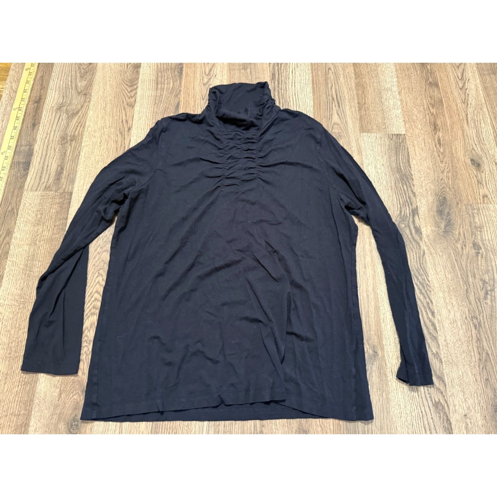 Vintage Bonita Shirt Women XL Black Long Sleeve Turtleneck Casual Modern Basic Stretch Shirt Size XL / US 12-14 / IT 48-50 - 2 Thumbnail