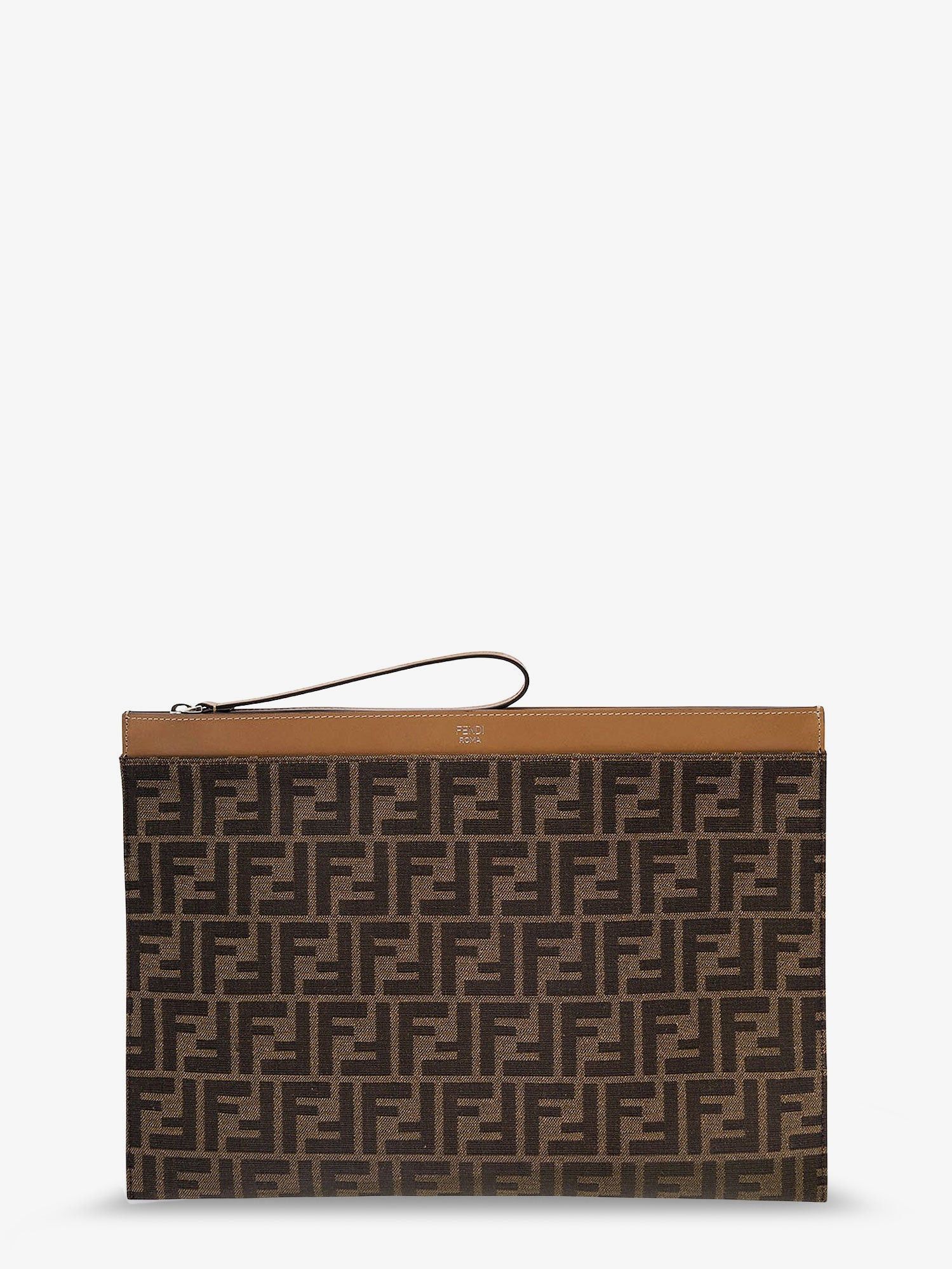 Fendi Ff Jacquard Fabric Flat Pouch Large Size ONE SIZE - 1 Thumbnail