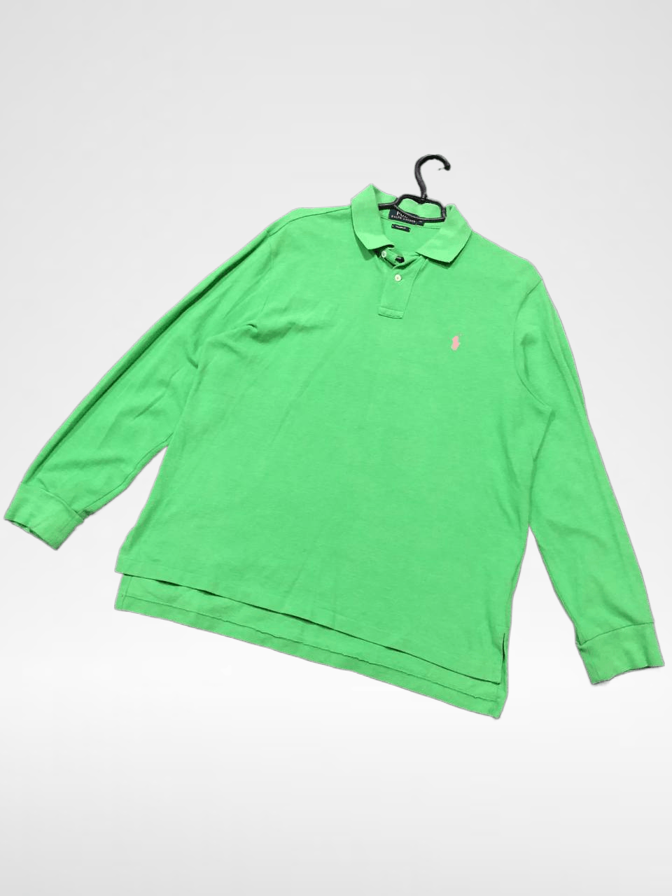 Polo Ralph Lauren Green Custom Fit Long Sleeve Polo Ralph Lauren Size US XL / EU 56 / 4 - 1 Thumbnail