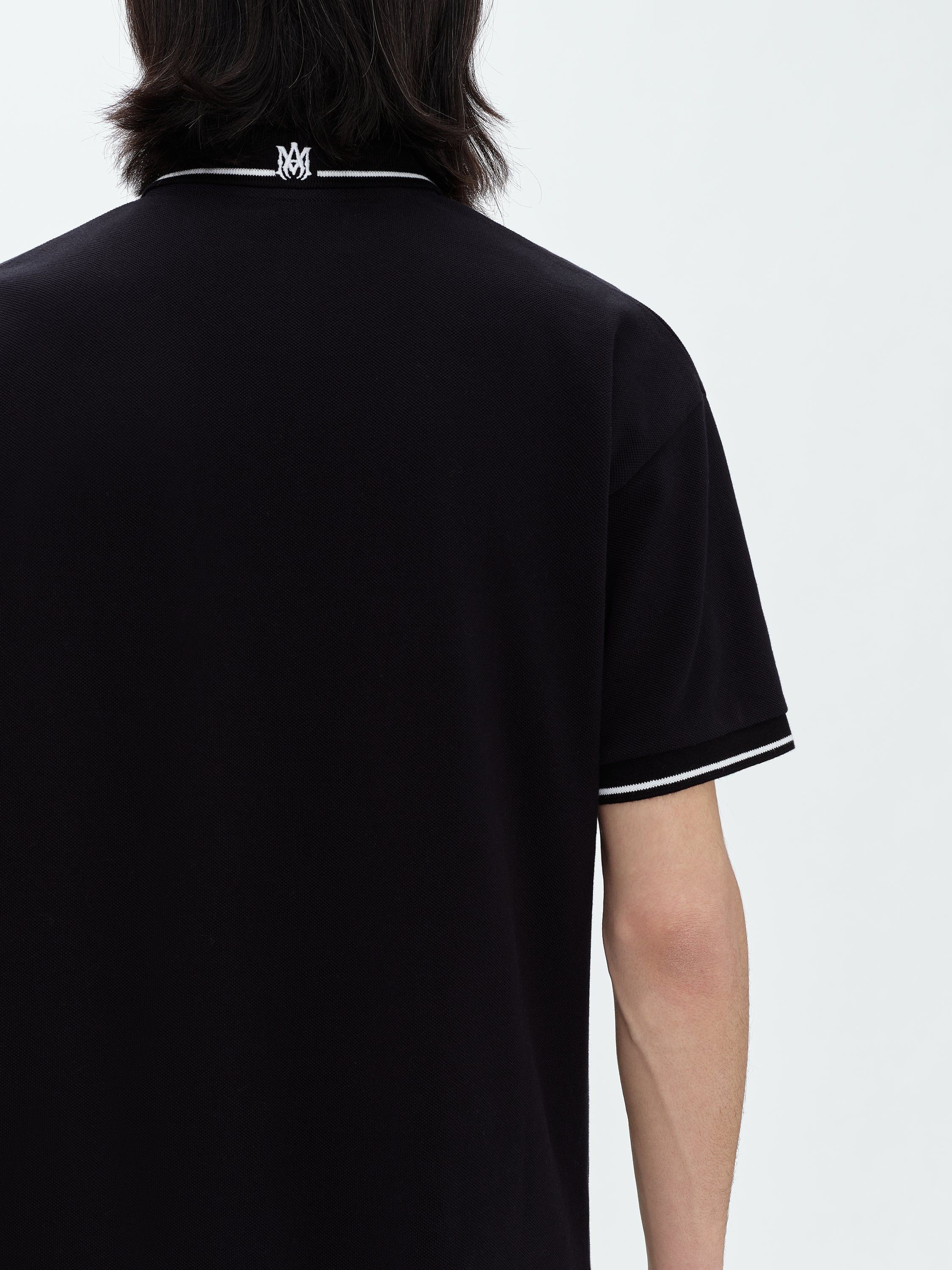 Amiri o1s1wg110825 Arts District Pique Polo Shirt in Black Size US S / EU 44-46 / 1 - 6 Thumbnail