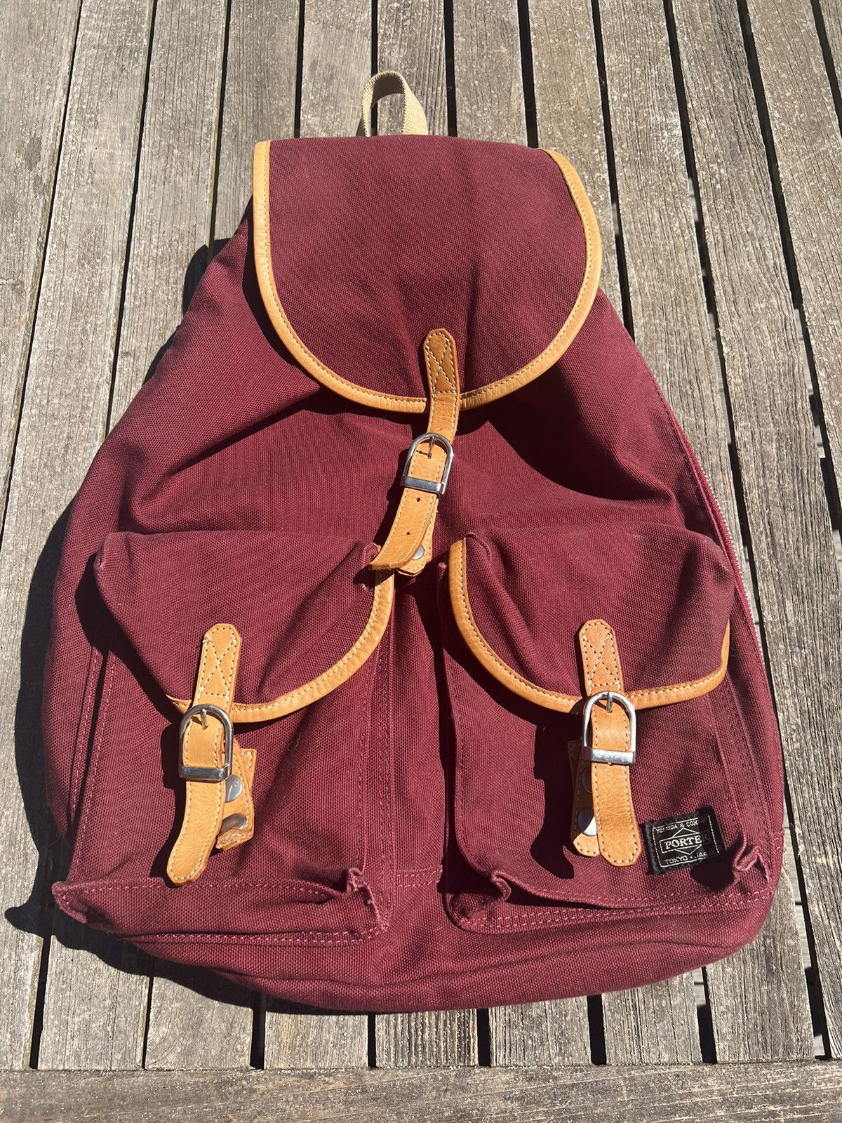 image of Head Porter x Porter Yoshida Co Porter Backpack in Red, Men's