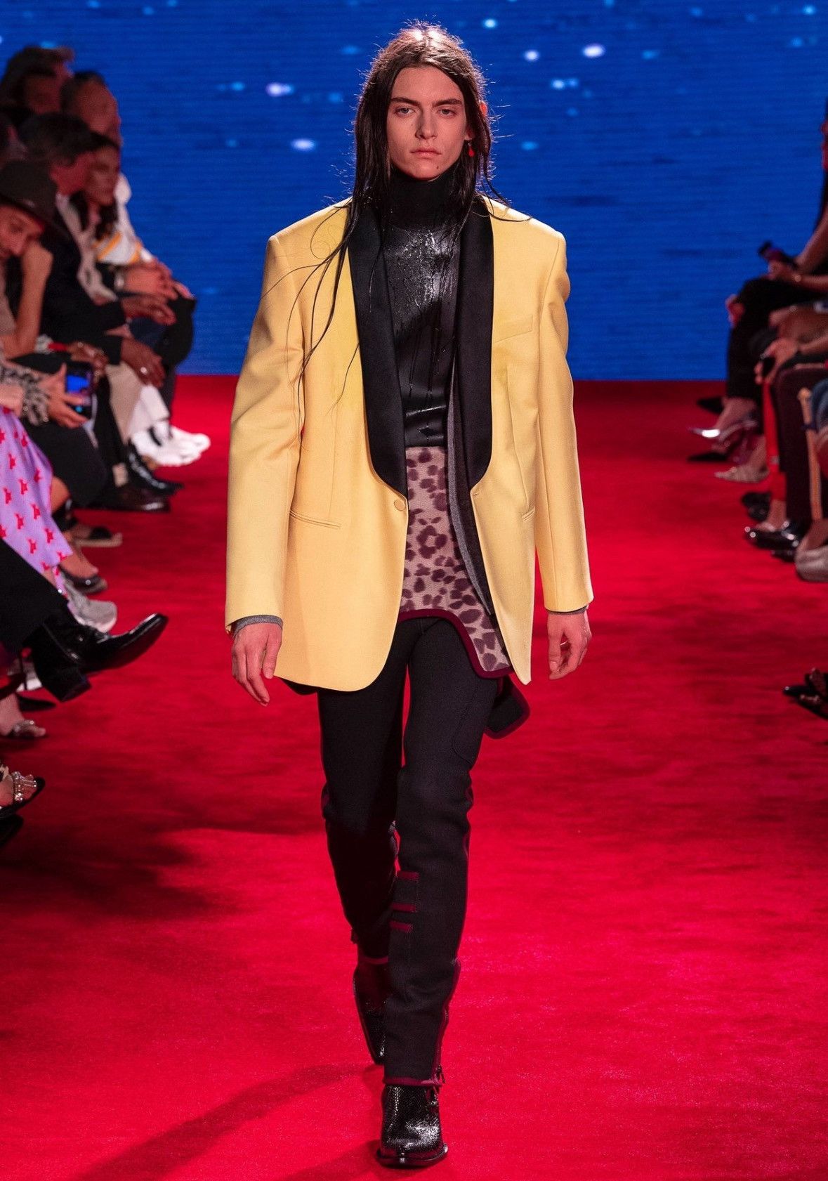 Calvin Klein 205W39NYC × Raf Simons Calvin Klein 205w39nyc Raf Simons Baby Yellow Tuxedo Jacket Size 48R - 3 Thumbnail