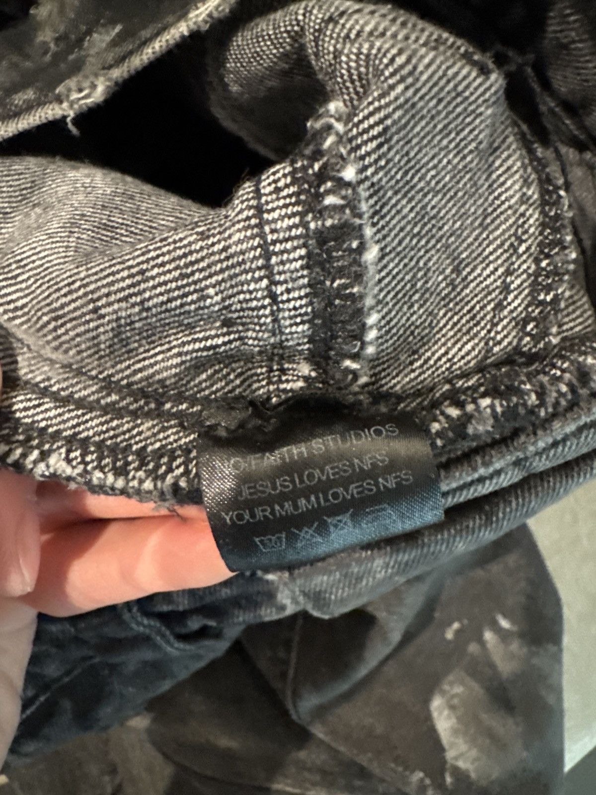 No Faith Studios BLACK ARTISANAL DUNE DENIM Size US 32 / EU 48 - 8 Thumbnail