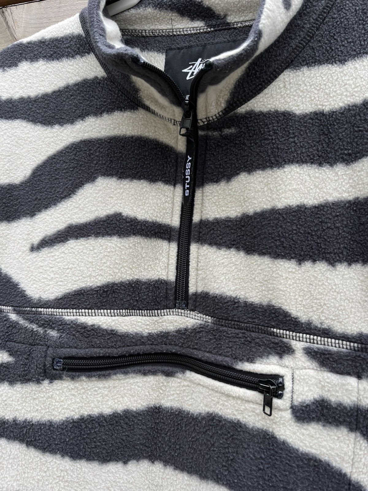 Stussy Stussy Zebra Fleece Jacket Half Zip Pullover Y2K Size US XL / EU 56 / 4 - 5 Thumbnail