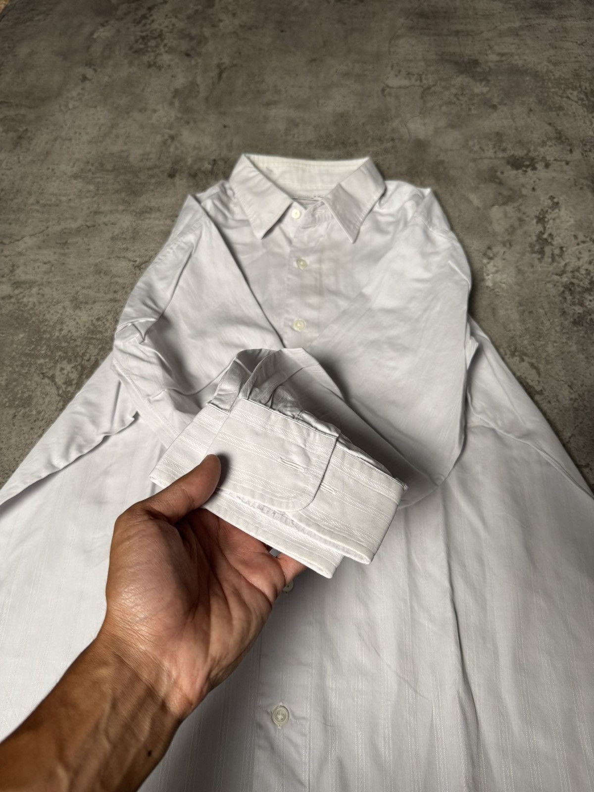 Christian Dior Monsieur VINTAGE CHRISTIAN DIOR MONSIEUR WHITE LONG SHIRT Size US L / EU 52-54 / 3 - 3 Thumbnail