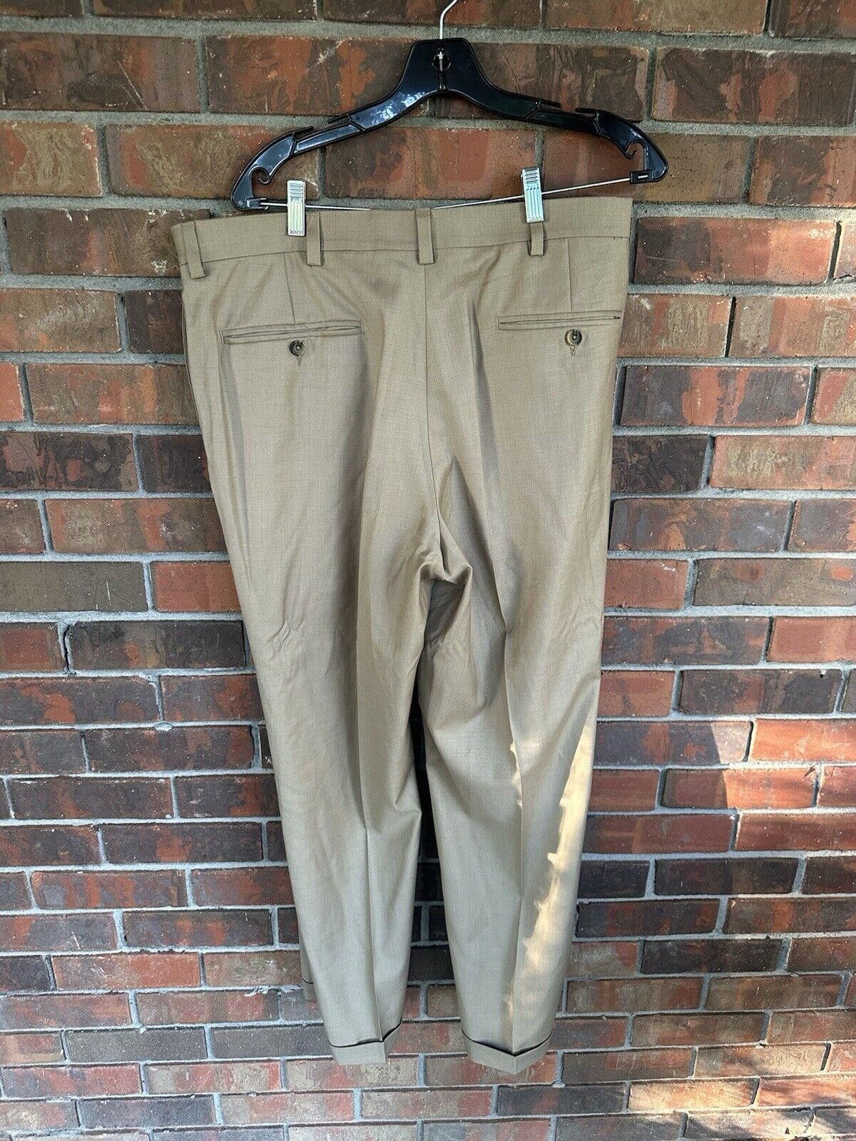 Nautica Men's Nautica Size 36W X 29 100 % Wool Slacks 36 Khaki Pants Size US 36 / EU 52 - 4 Thumbnail