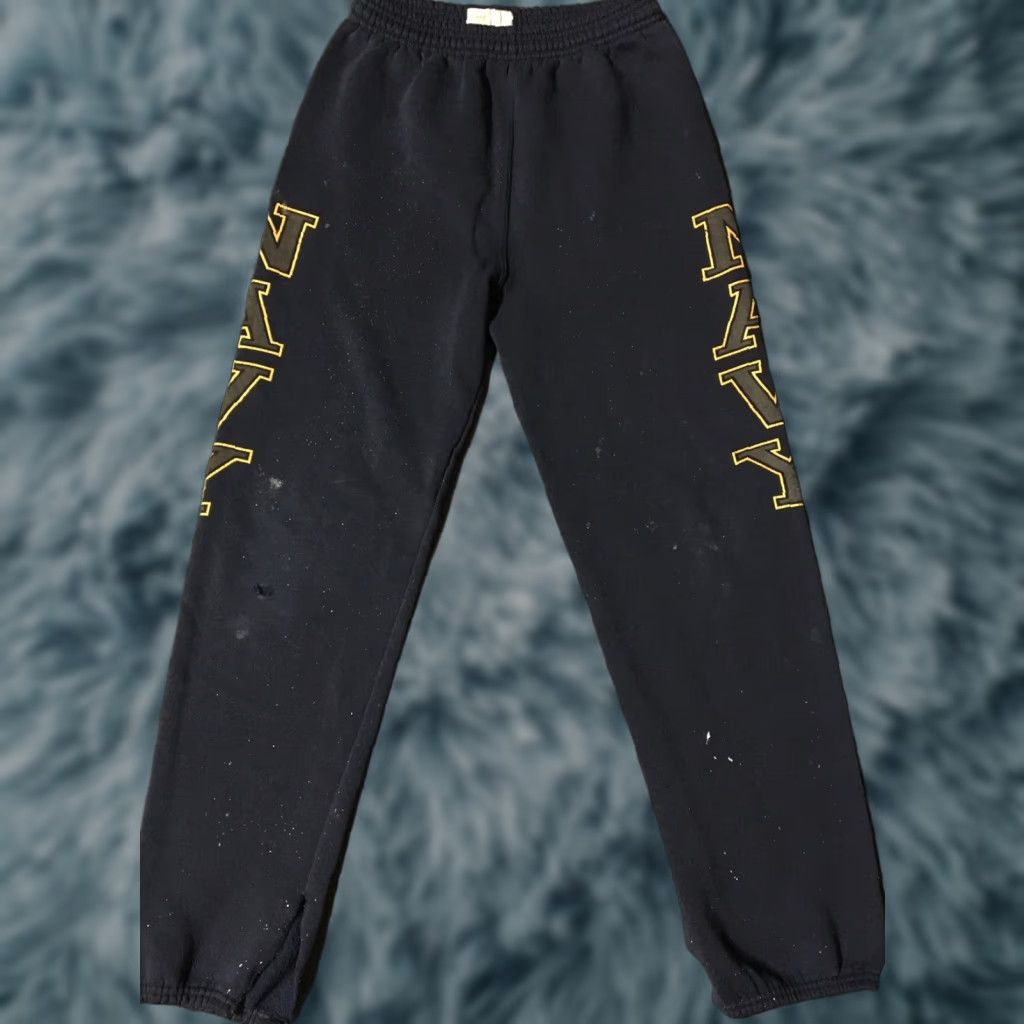 Soffe Soffe Sweatpants Vintage 90s US Navy Thrashed Distressed Navy Blue Sweatpants Men S Pant Casual Activewear US Navy Grunge 80s 90s Mens Size US 29 - 1 Thumbnail