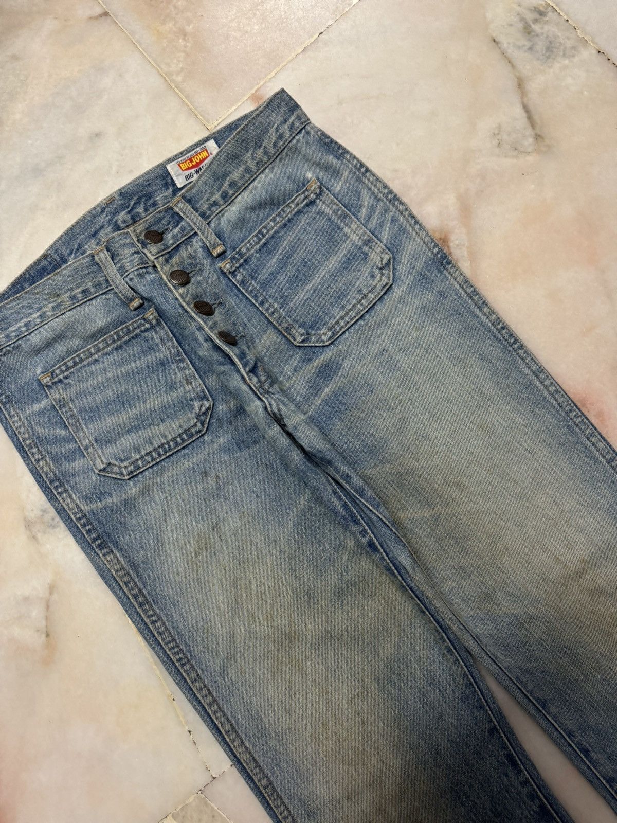 Big John 💥80s-90s Bell Bottom💥Big Big john Rusty Mudwadh Bootcut Jean Size US 29 - 5 Thumbnail