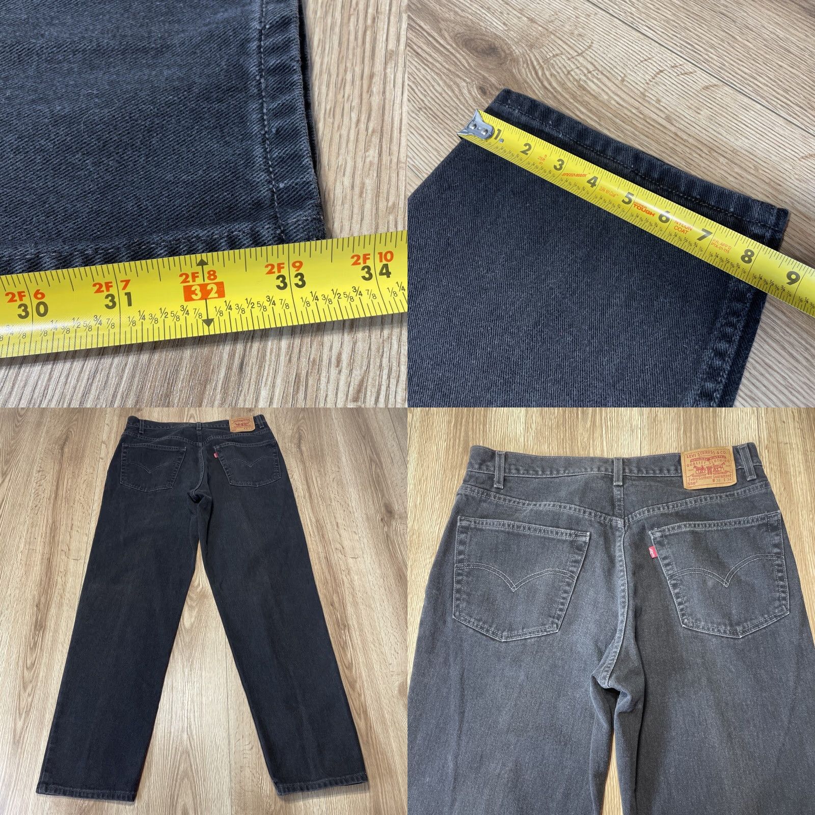 Levi's VINTAGE Levi's 550 Jeans Men Adult 38x34 Black Relaxed Fit Straight USA Made Size US 38 / EU 54 - 8 Thumbnail
