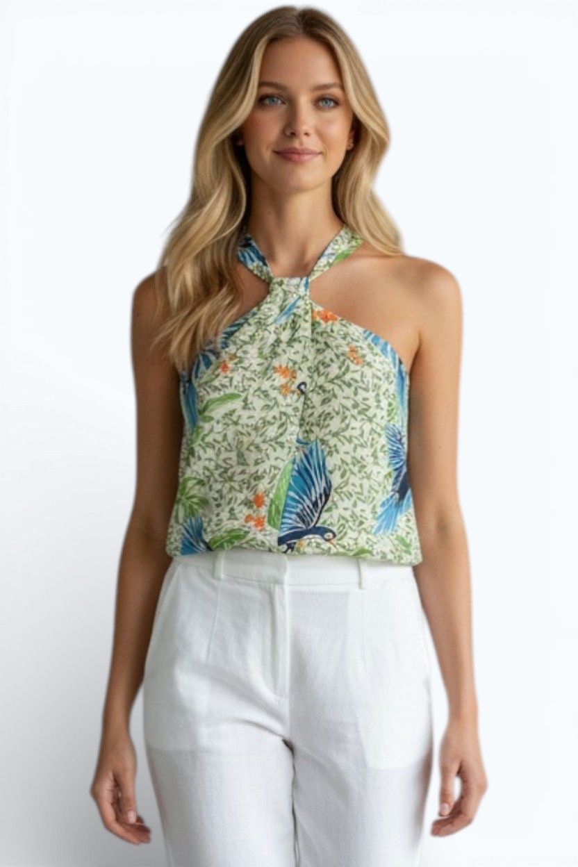 Other NWT Alex Marie Harper Emerald Shores Bird Print Halter XL Size XL / US 12-14 / IT 48-50 - 1 Thumbnail