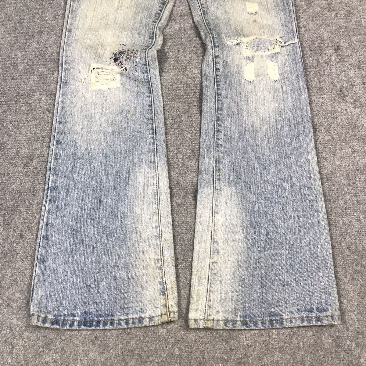 FLARE JAPAN STYLE ABERCROMBIE PATCHWORK DISTRESS JEANS PANTS