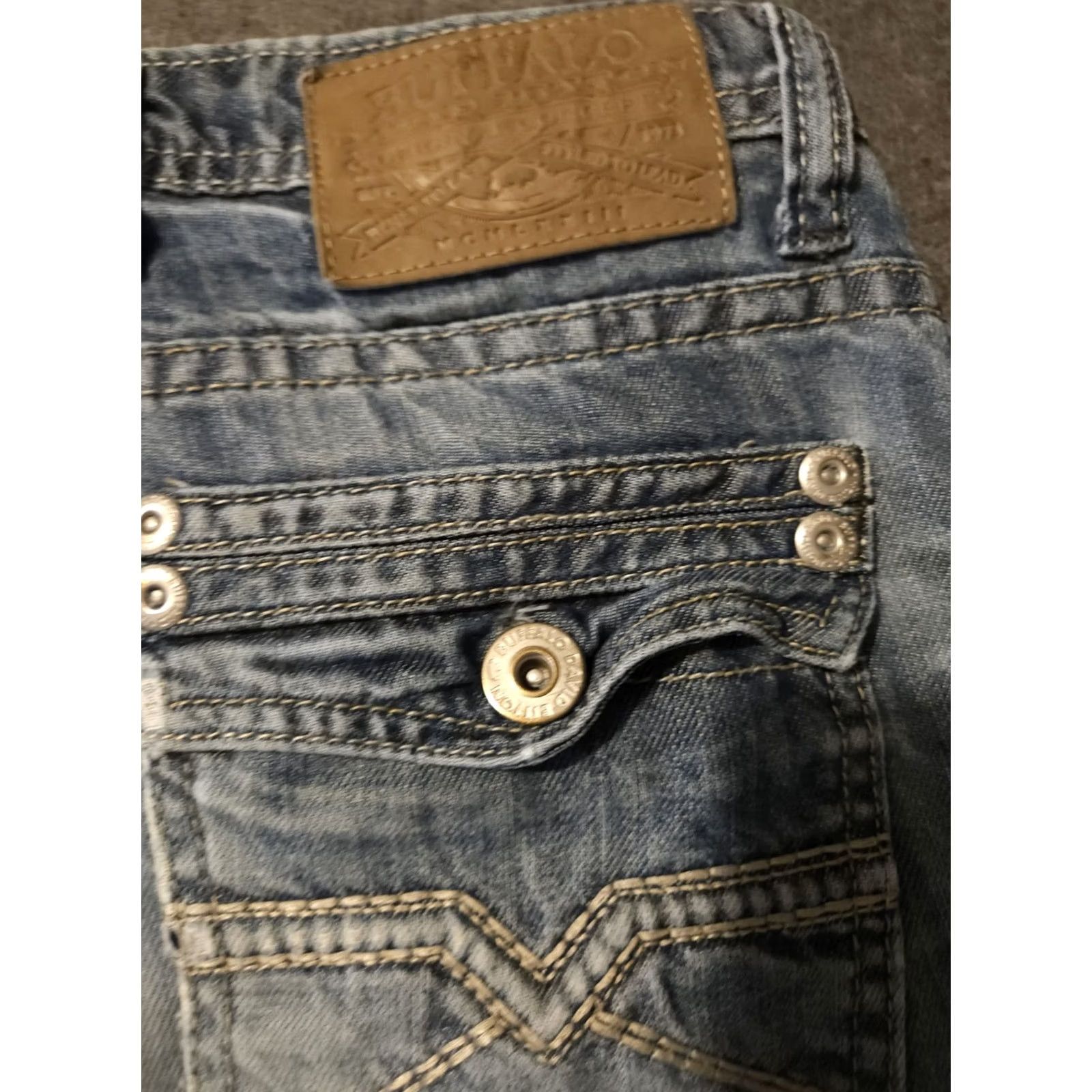 Buffalo David Bitton VINTAGE Buffalo David Bitton Jeans Slim Straight Jeans Women's 12 Blue Thick Stitch Size 34" / US 12 / IT 48 - 7 Thumbnail