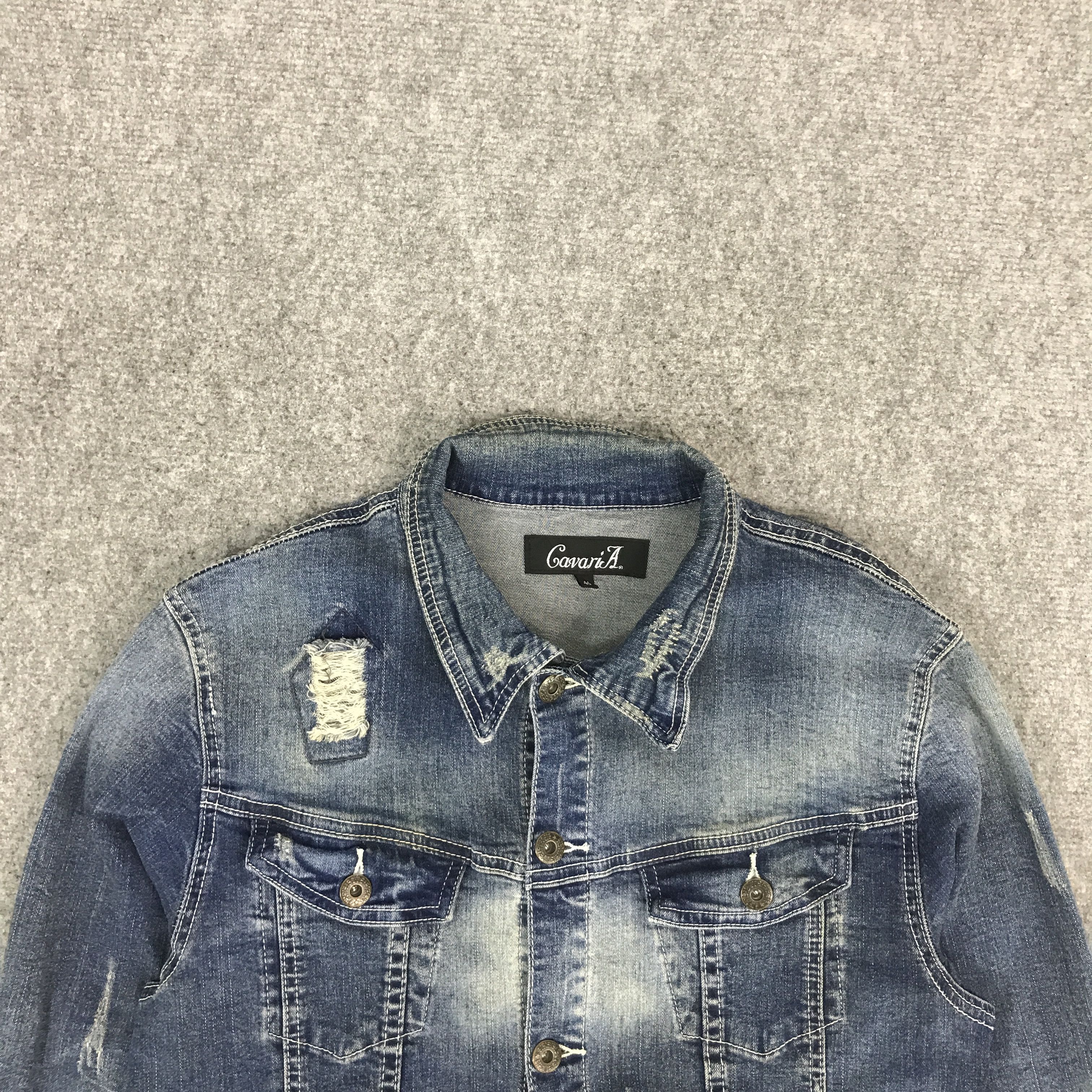 Japanese Brand GAVARIA DISTRESSET DESIGN BUTTON JACKET Size US L / EU 52-54 / 3 - 3 Thumbnail