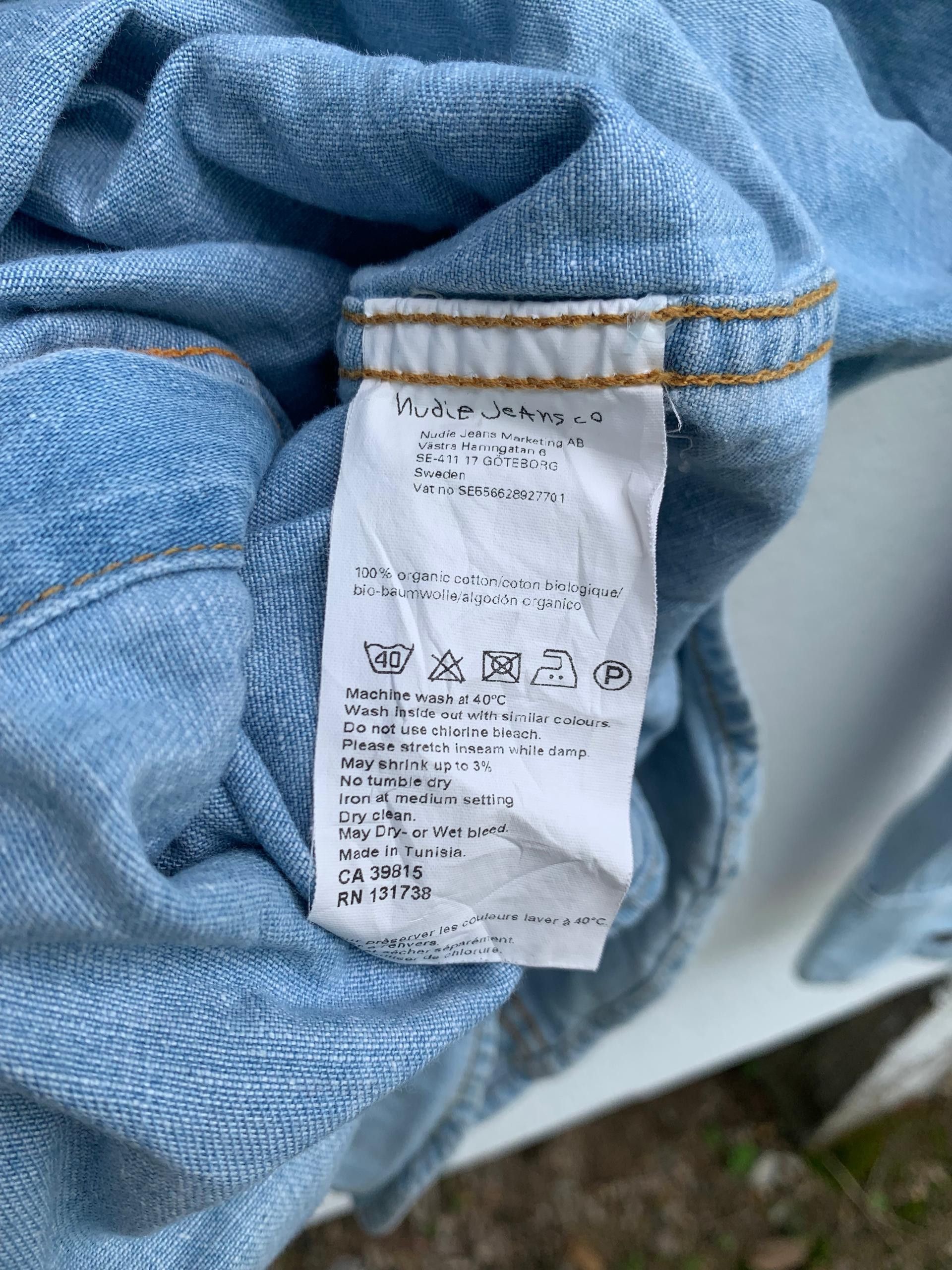 Japanese Brand Vintage Nudie Jeans Co Button Denim Shirt Size US M / EU 48-50 / 2 - 3 Thumbnail