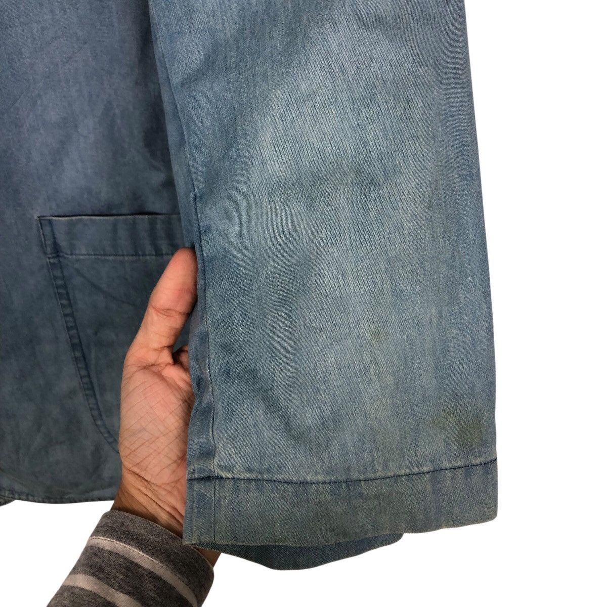 Burberry 📌Vintage Chore Work Denim Jacket Burberrys Double Breast Size US M / EU 48-50 / 2 - 16 Thumbnail