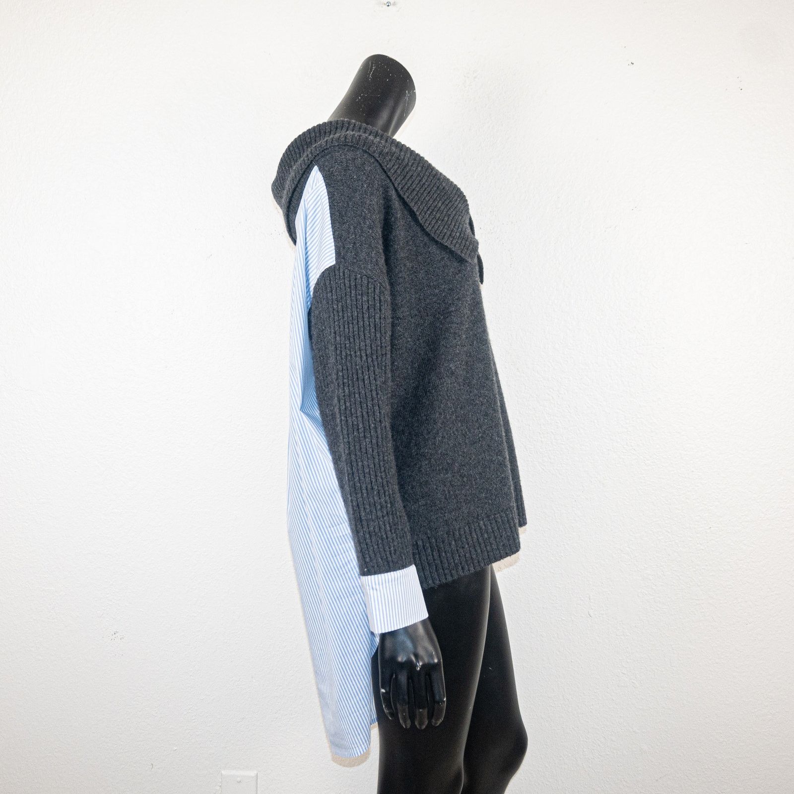 NAADAM NAADAM $325 Off The shoulder Tunic Top Gray wool cashmere Size XL / US 12-14 / IT 48-50 - 4 Thumbnail