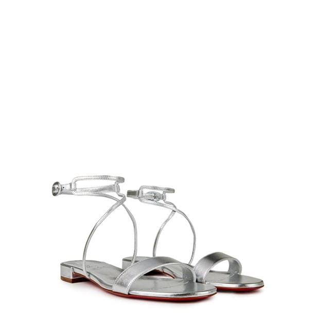 Christian Louboutin Miss Choca Metallic Leather Sandals Size US 9 / IT 39 - 4 Thumbnail