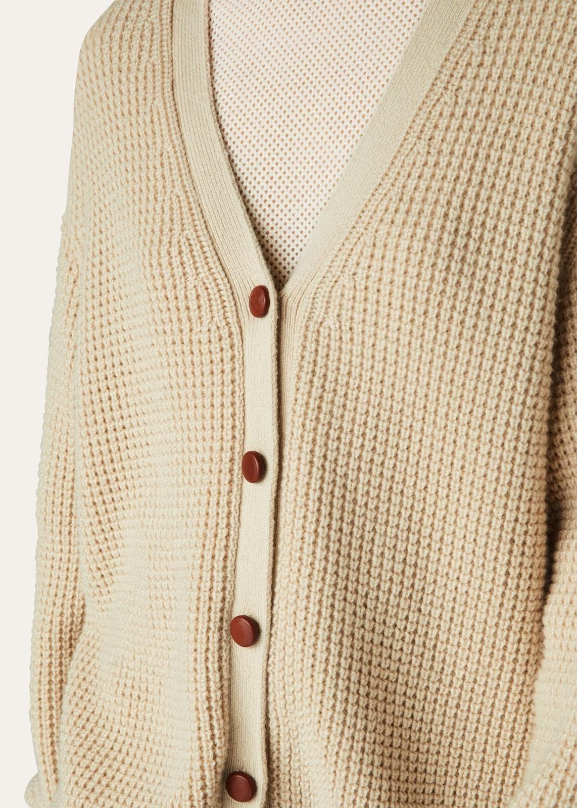 Loro Piana o1srvl11e0824 Yamba Cardigan Jacket in Beige Size M / US 6-8 / IT 42-44 - 5 Thumbnail
