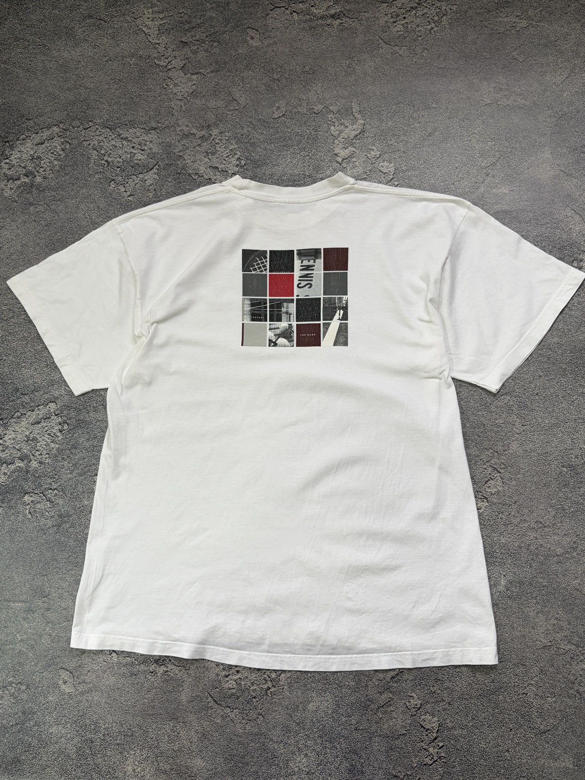 Nike Vintage 90s Nike Tennis Court T-Shirt Strategy Accuracy XL Size US XL / EU 56 / 4 - 2 Thumbnail