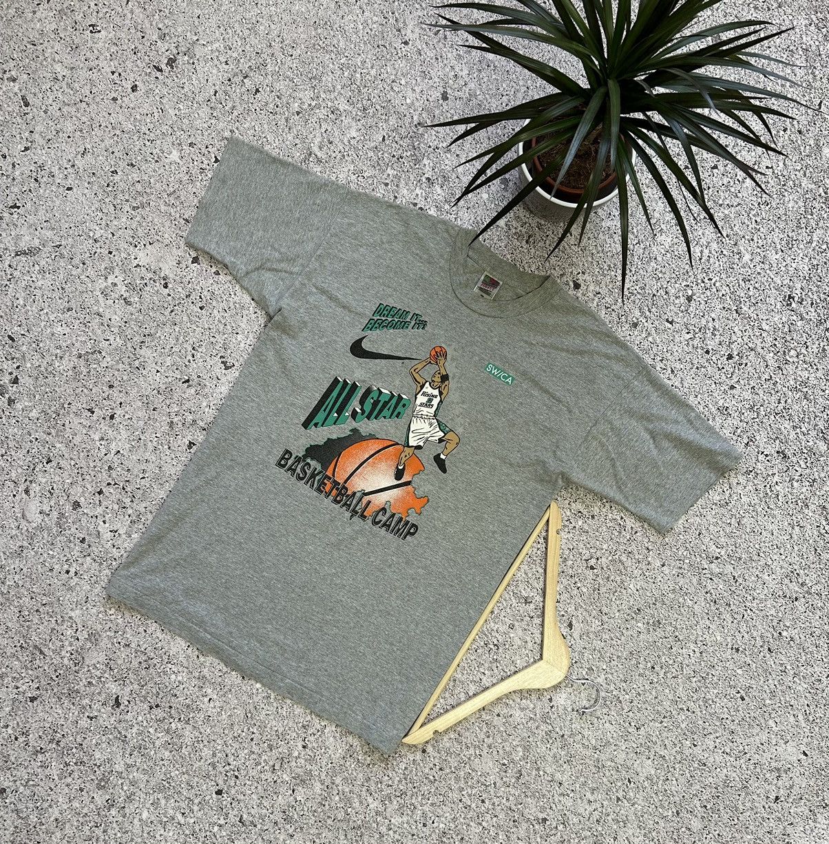 NBA × Nike × Vintage Vintage 1990’s Nike All Star Basketball Camp NBA T-Shirt Size US XL / EU 56 / 4 - 1 Thumbnail