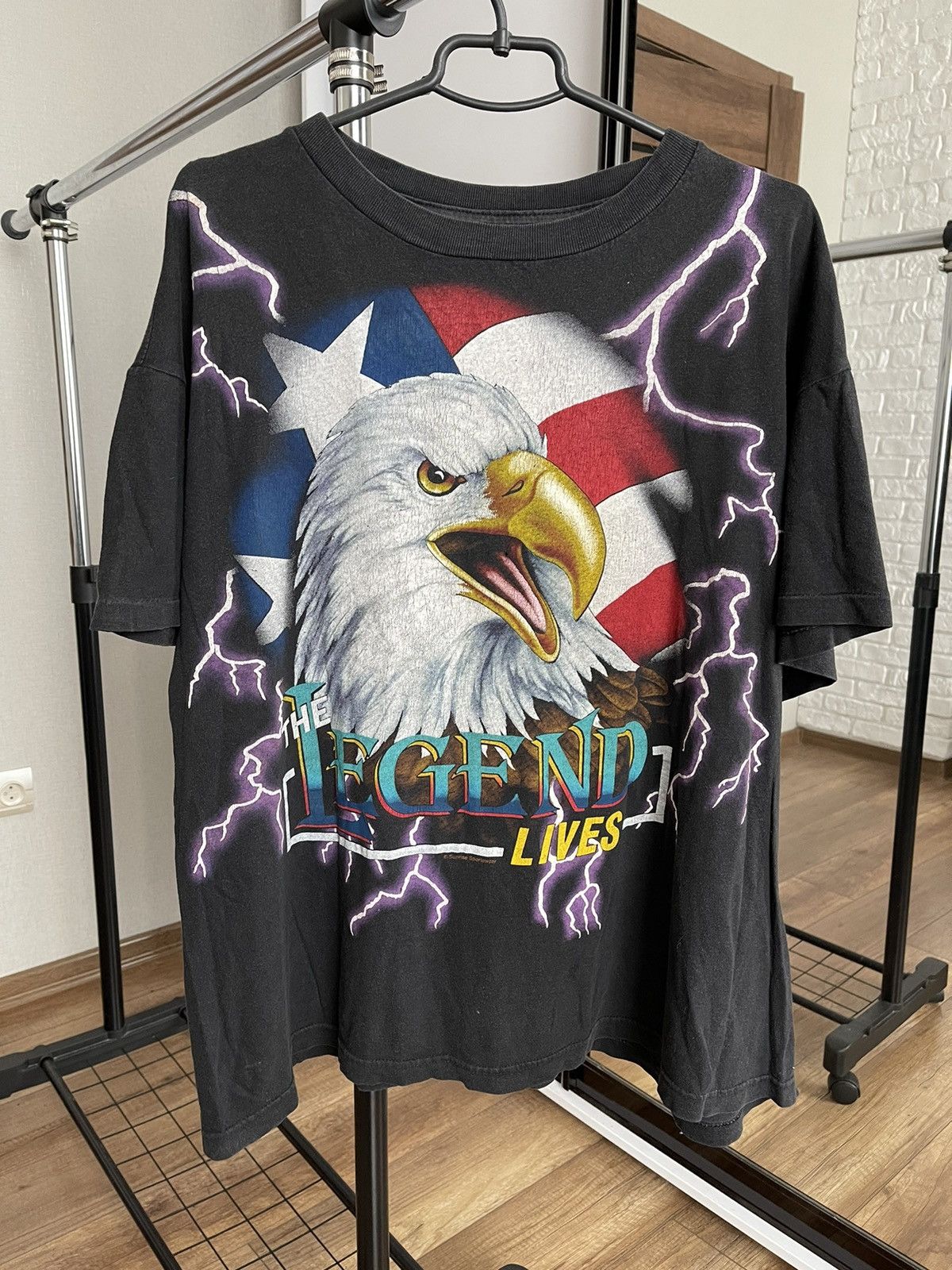 Vintage American Eagles Thunder Vintage USA T-Shirt Tee 90s Size US L / EU 52-54 / 3 - 3 Thumbnail