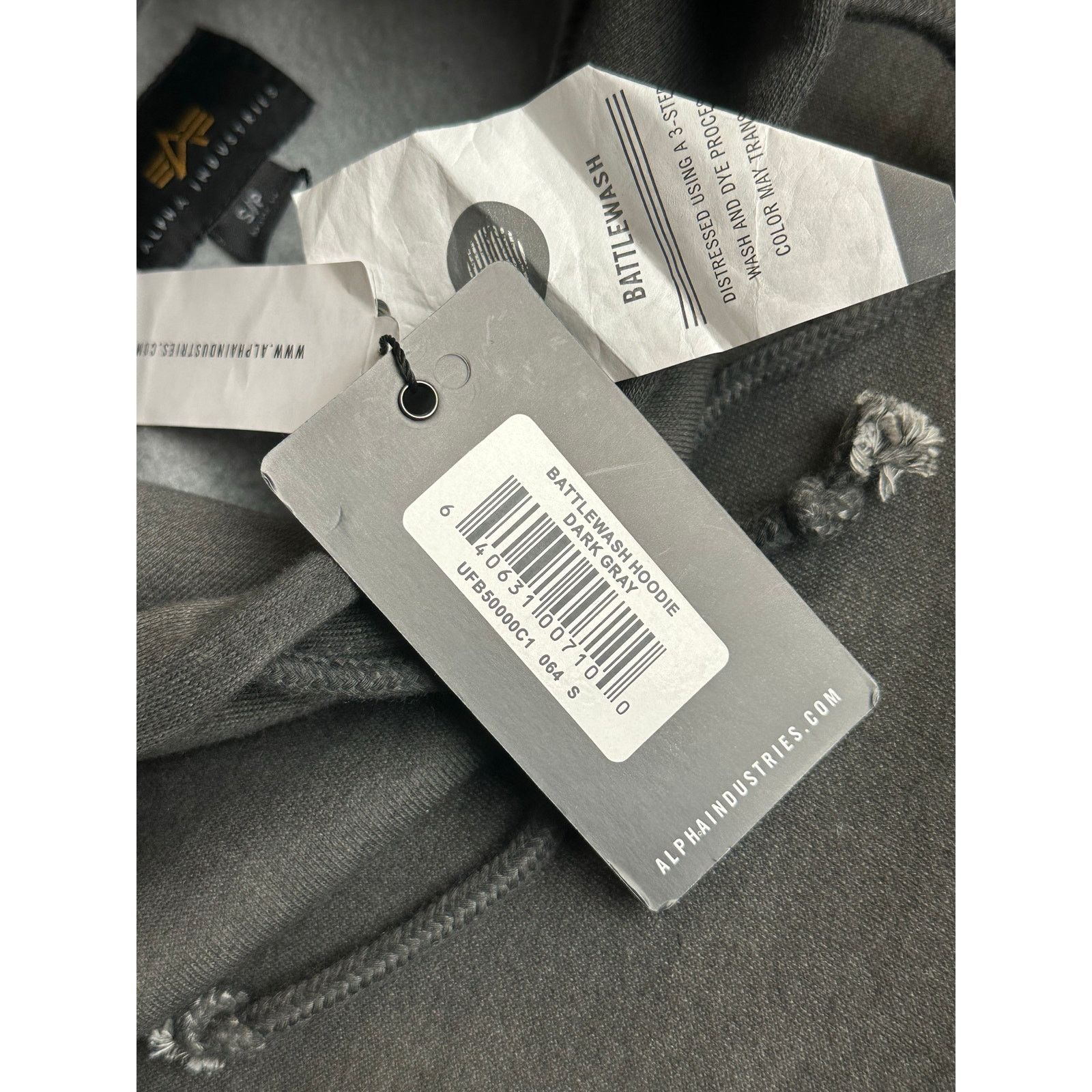Alpha Industries Alpha Industries Black Faded Hoodie - Size S - New Size S / US 4 / IT 40 - 6 Thumbnail