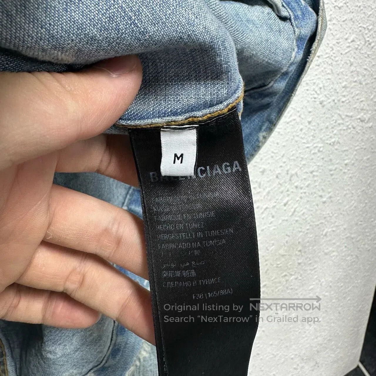 Balenciaga Balenciaga Wash Bamboo Cotton Denim Jacket. Size US M / EU 48-50 / 2 - 5 Thumbnail