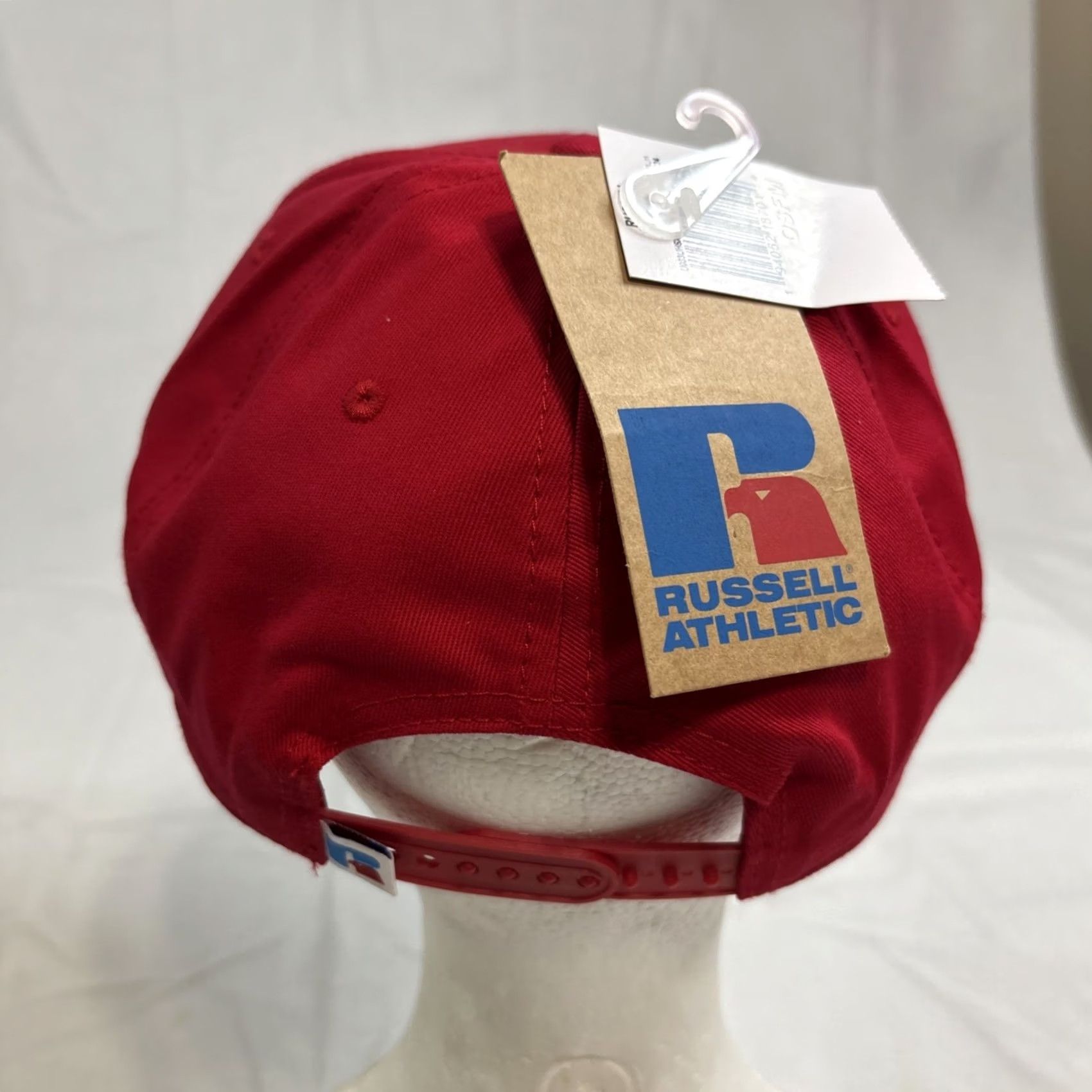 Russell Athletic VINTAGE RUSSELL ATHLETIC Cap SNAPBACK Adjustable Flat Billed Embroidered Logo Red Mens Size ONE SIZE - 5 Thumbnail