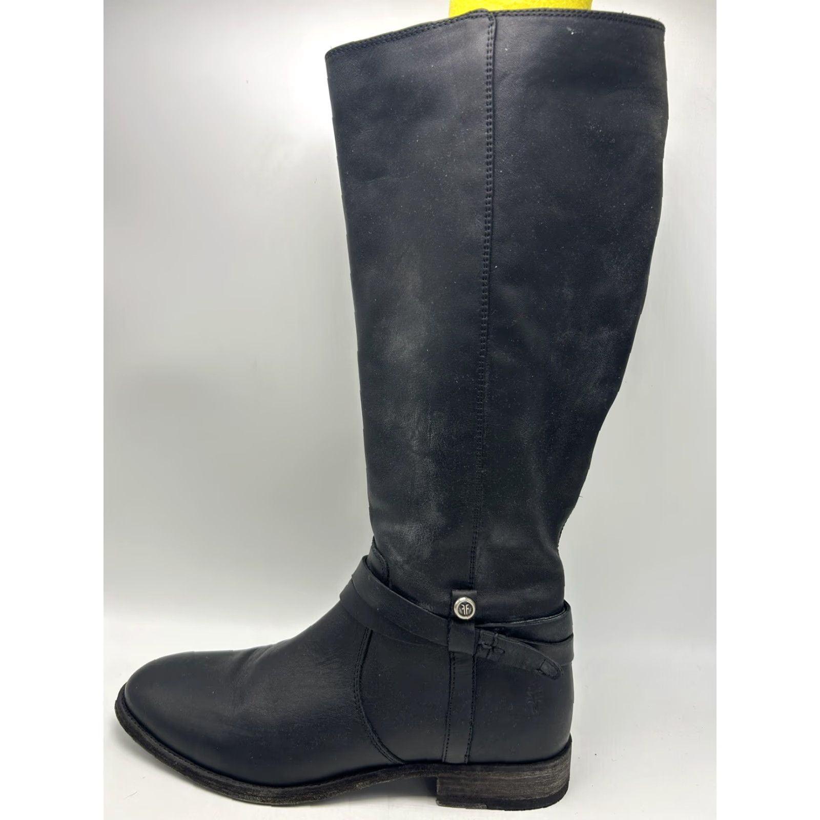Frye Frye Boots Riding Womans 10 M Melissa Harness Knee High Black Leather Block Heel Straps Equestrian Size US 10 / IT 40 - 2 Thumbnail