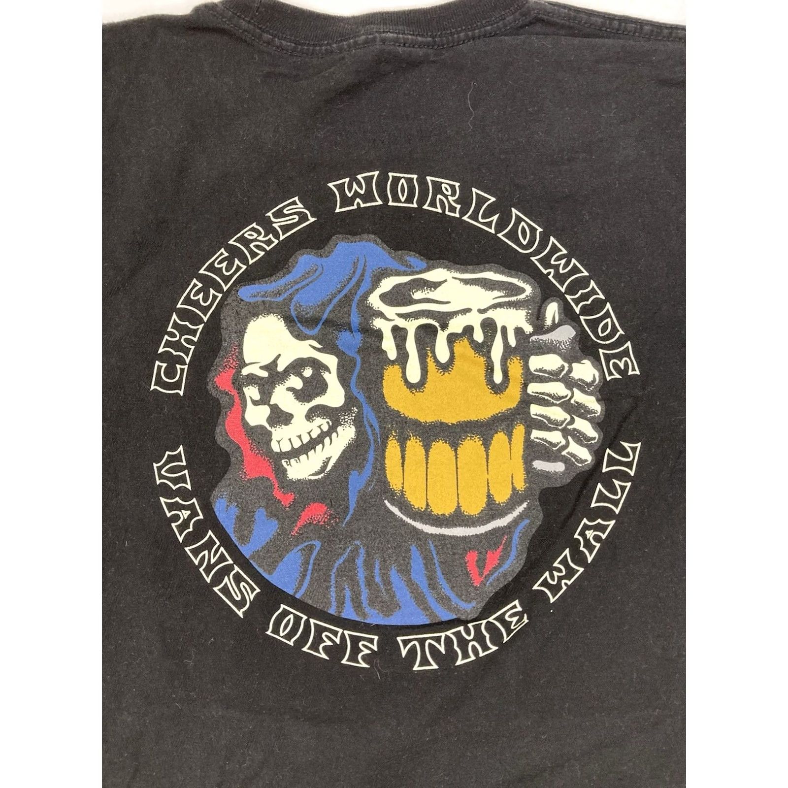 Vans VANS Shirt Men Small Black Short Sleeve Graphic Print Grim Reaper Worldwide T-Shirt Vintage? Size US S / EU 44-46 / 1 - 2 Thumbnail
