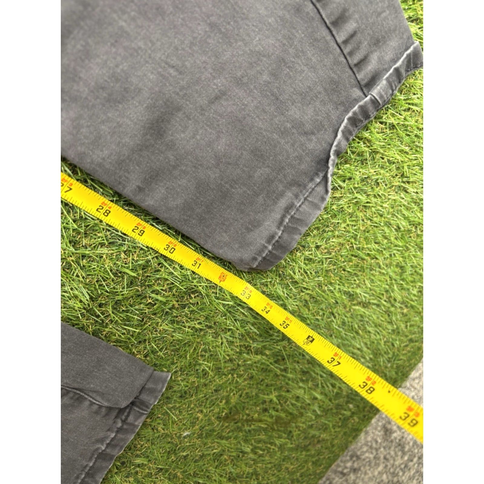Vintage American Tall Pants Mens 34x36 Chino Tapered Fit Grey Performance Stretch Casual Size US 34 / EU 50 - 6 Thumbnail