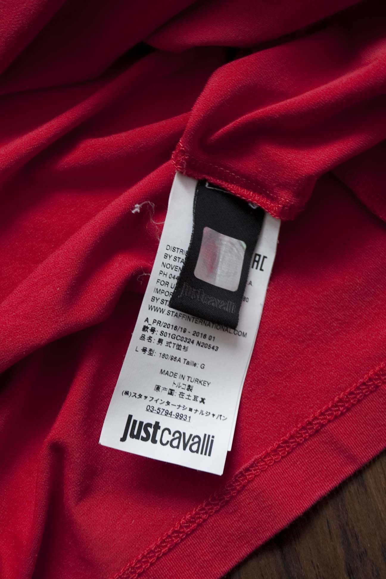 Just Cavalli Just Cavalli T Shirt Japanese Graphic Size M/L Red Size US L / EU 52-54 / 3 - 5 Thumbnail