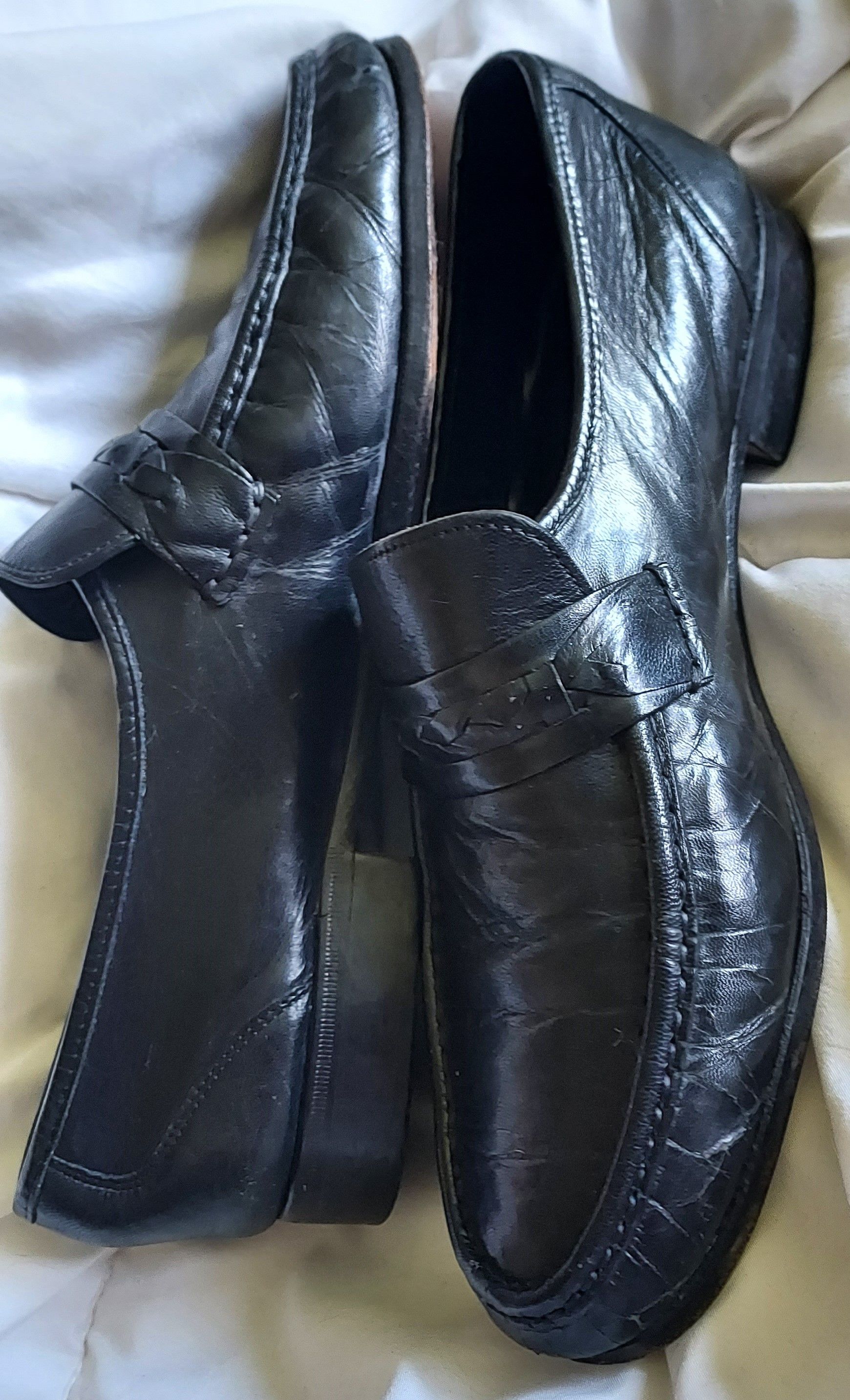 Towncraft Men's Classic Towncraft 11 EEE Black Leather Loafer Shoes Size US 11 / EU 44 - 1 Thumbnail