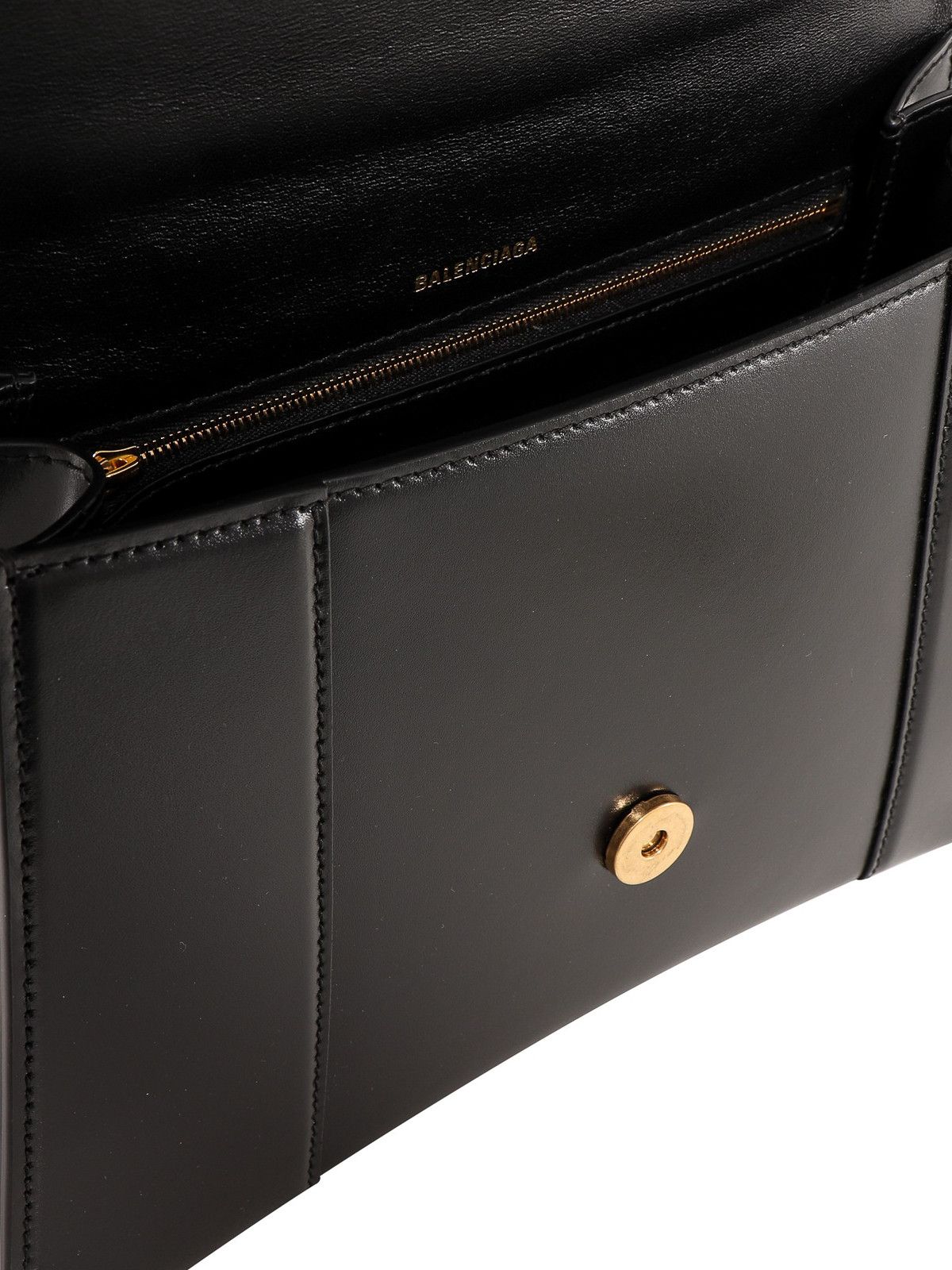 Balenciaga o1bcso1str0226 Size: OS / Hourglass Handbag in Black Size ONE SIZE - 4 Thumbnail