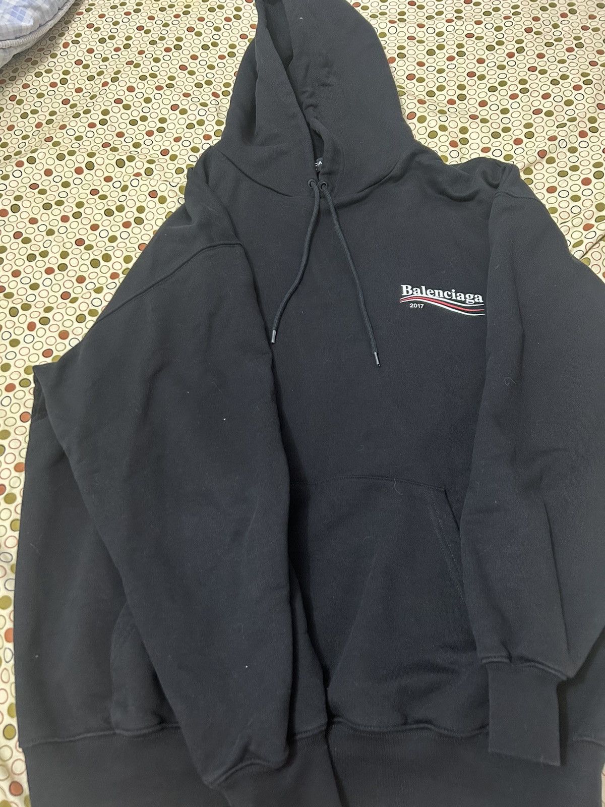 image of Balenciaga Campaign Hoodie 2017 in Black, Men's (Size Small)