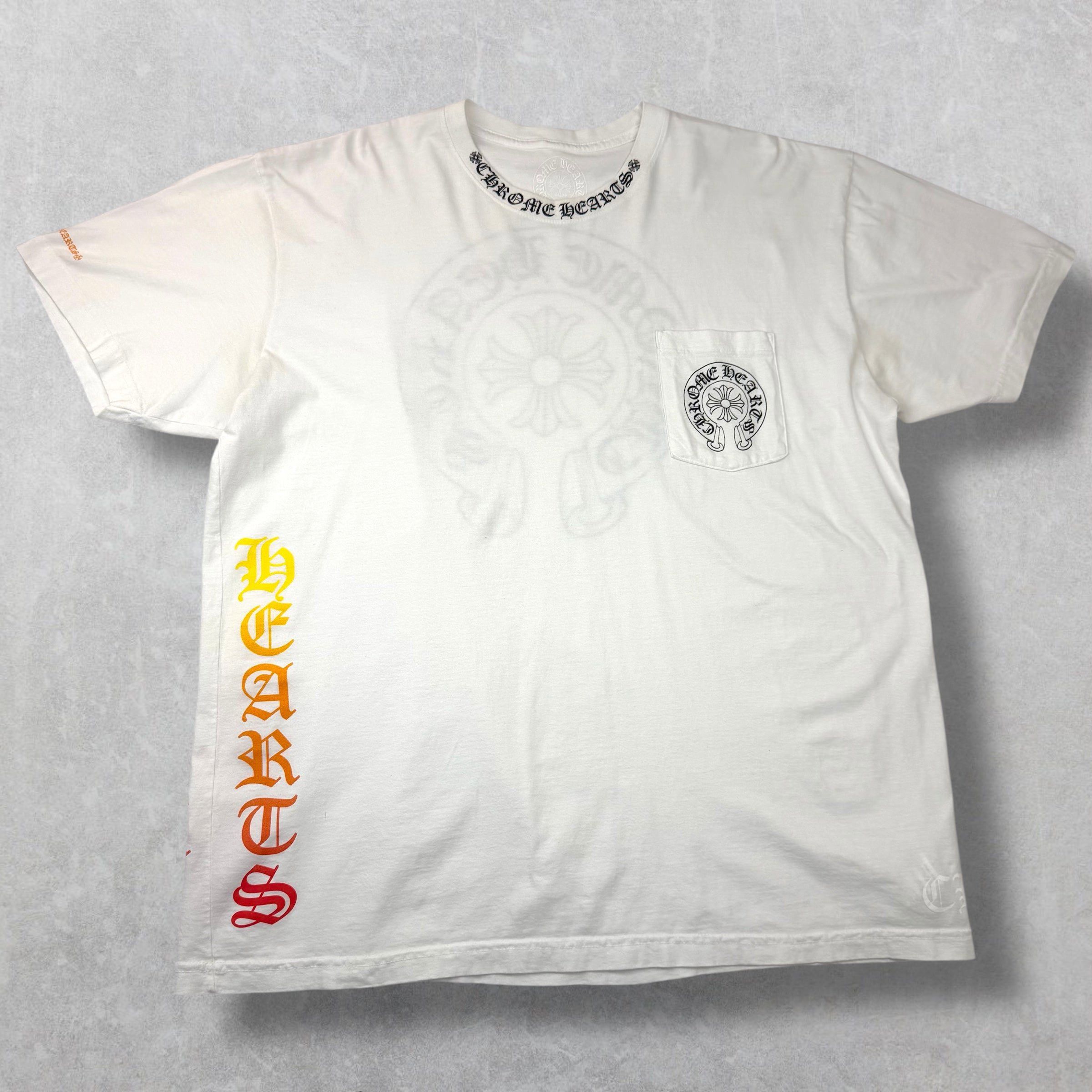 Chrome Hearts Chrome Hearts Neck Logo Horseshoe Gradient Tee XXL Size US XXL / EU 58 / 5 - 1 Thumbnail