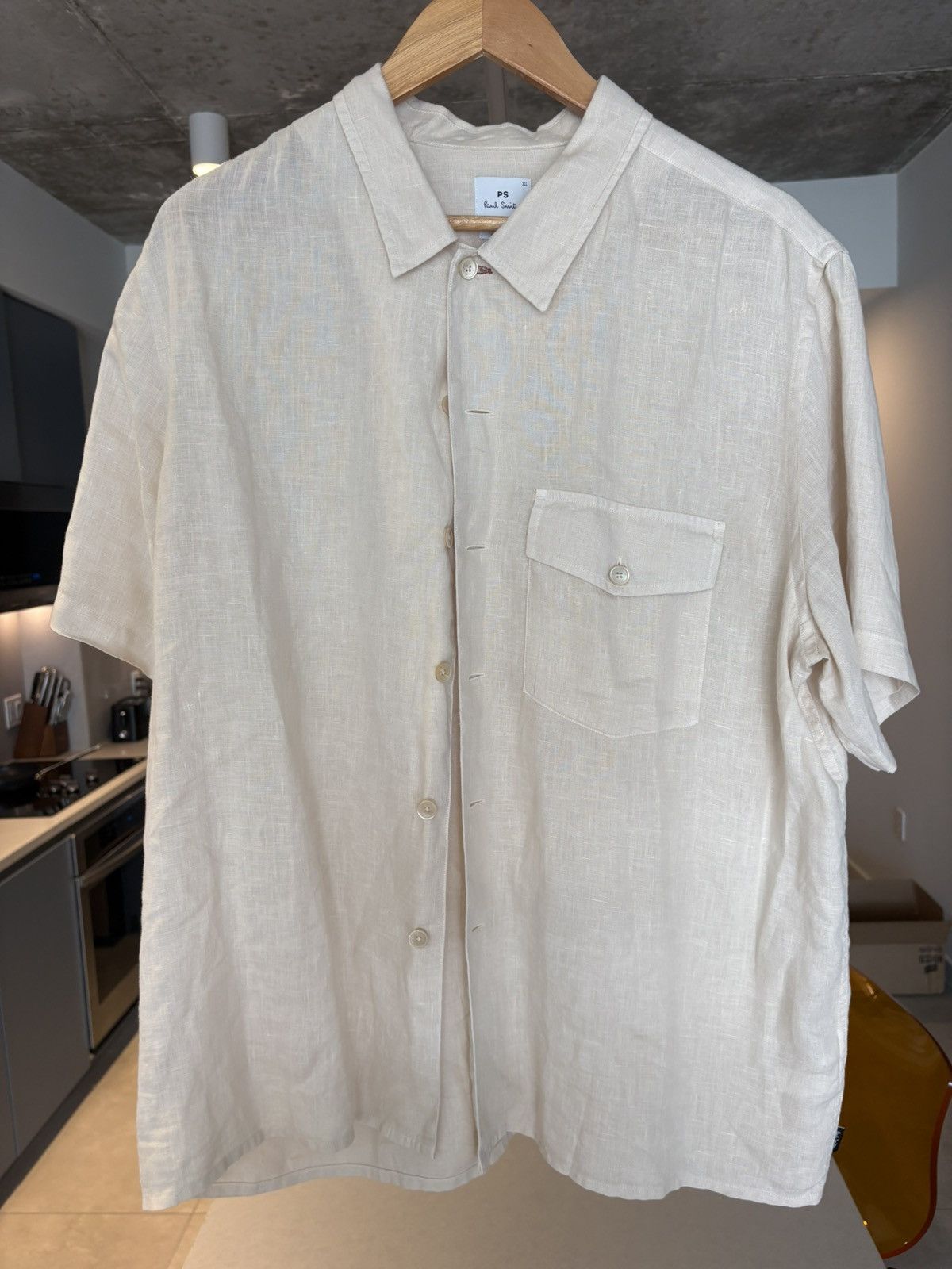 Paul Smith Paul Smith Tan/Beige Short Sleeve Pocket Shirt Size US XL / EU 56 / 4 - 1 Thumbnail