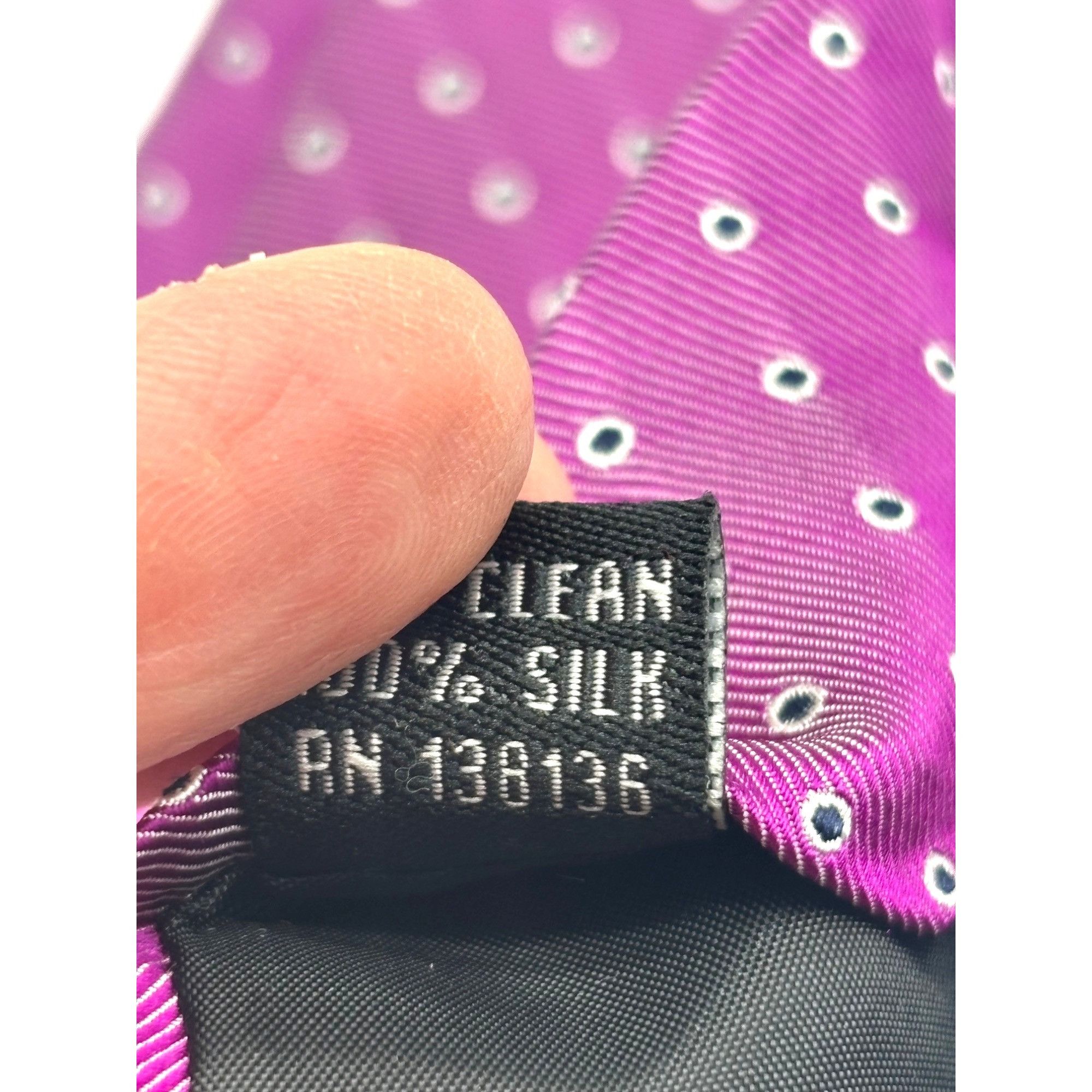 Perry Ellis Perry Ellis Portfolio Small Dot Men's Silk Necktie, Rose Vio Size ONE SIZE - 7 Thumbnail