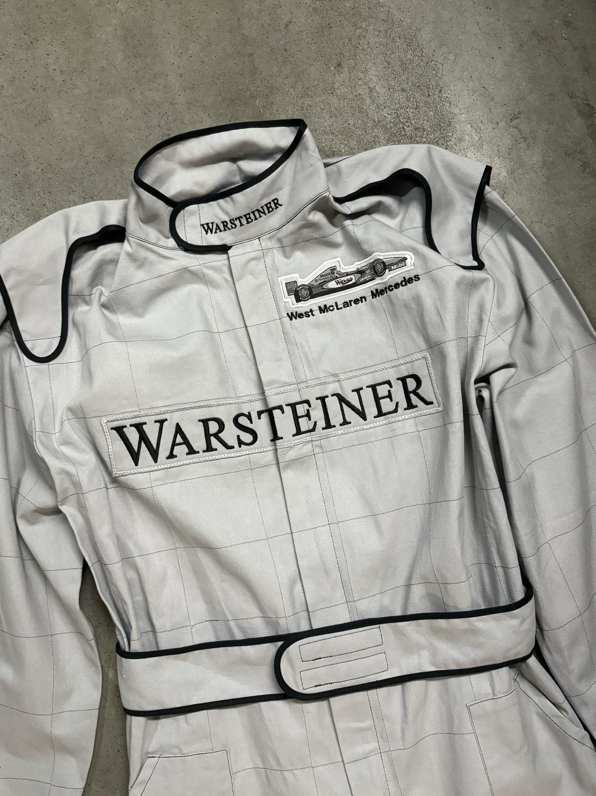 Mercedes-Benz Vintage F1 West McLaren Mercedes Warsteiner Promo Suit Mika Size US XL / EU 56 / 4 - 2 Thumbnail